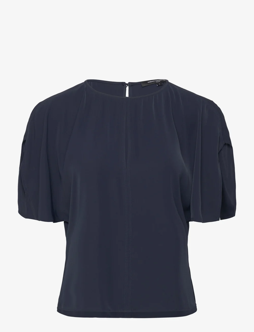 French Connection - CARMEN CREPE FLARE SLEEVE TOP - kurzämlige blusen - marine - 1