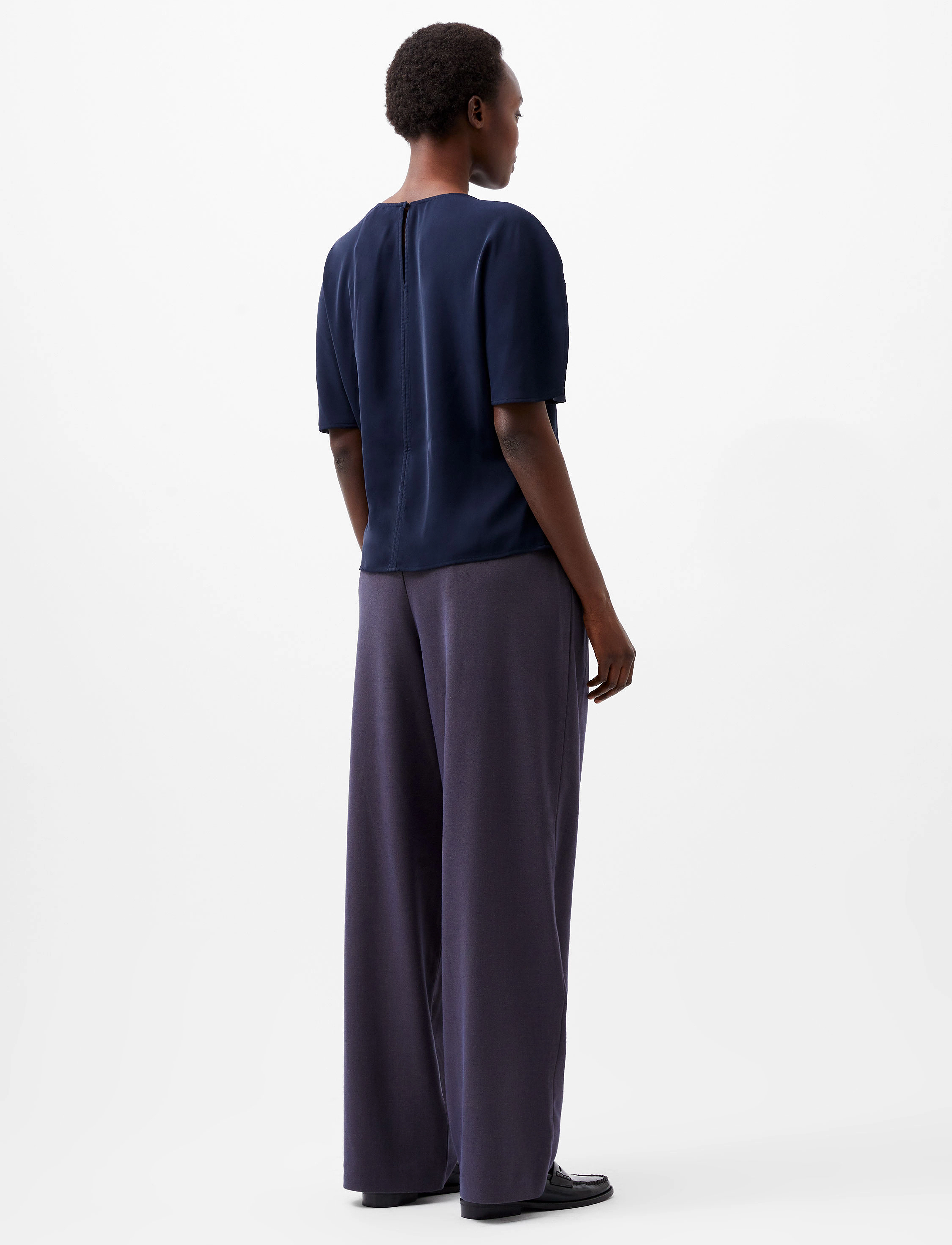 French Connection - CARMEN CREPE FLARE SLEEVE TOP - marine - 4