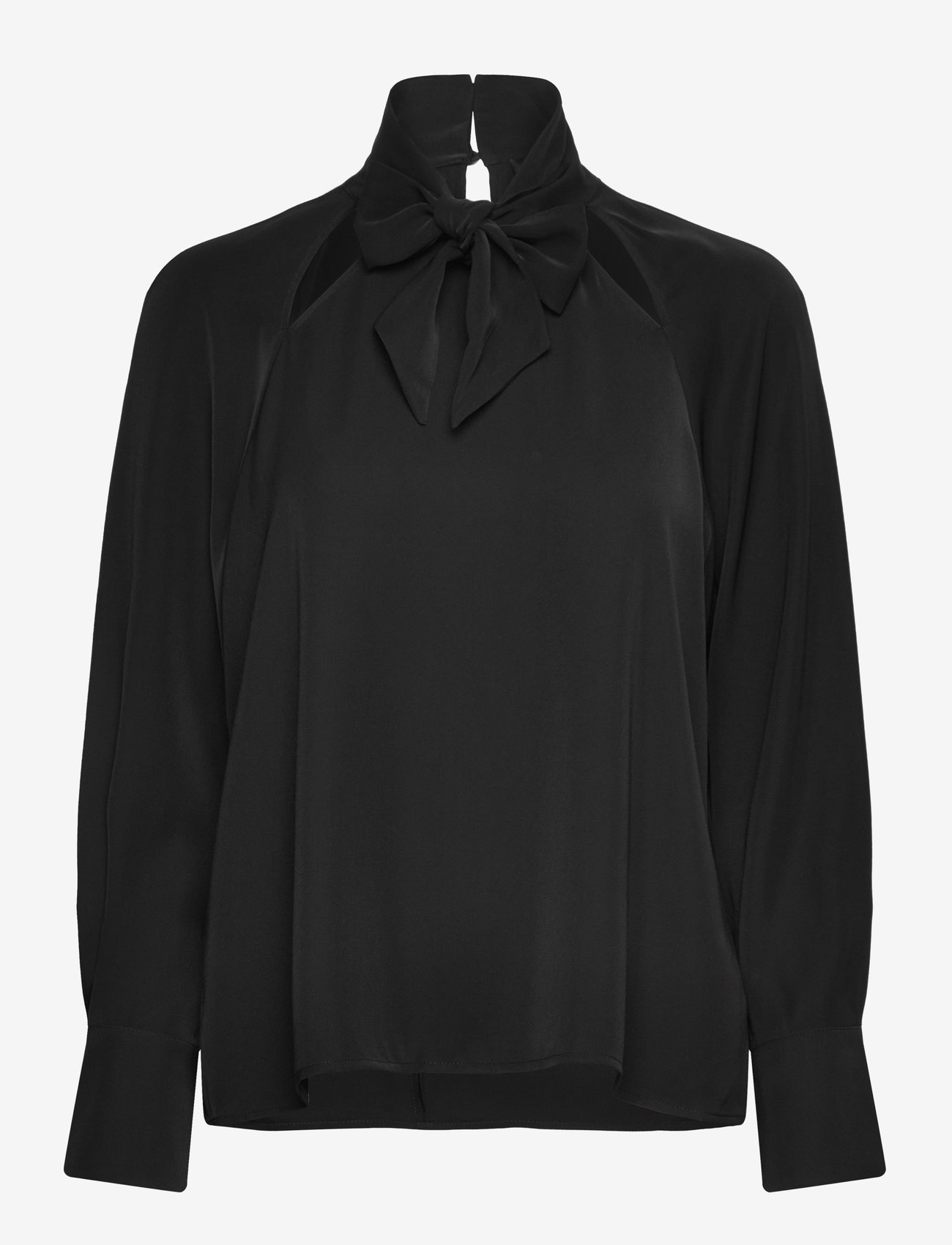 French Connection - CARMEN CREPE TIE BLOUSE - langærmede bluser - blackout - 0