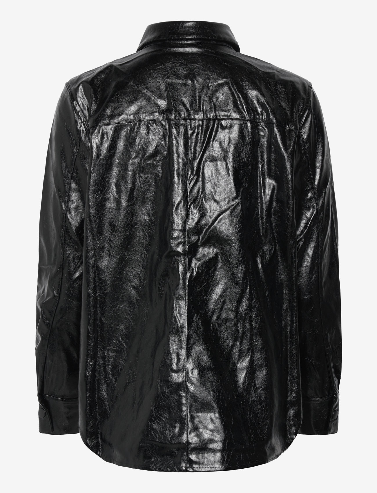 French Connection - EMMETT PU OVERSHIRT - overshirts - blackout - 2