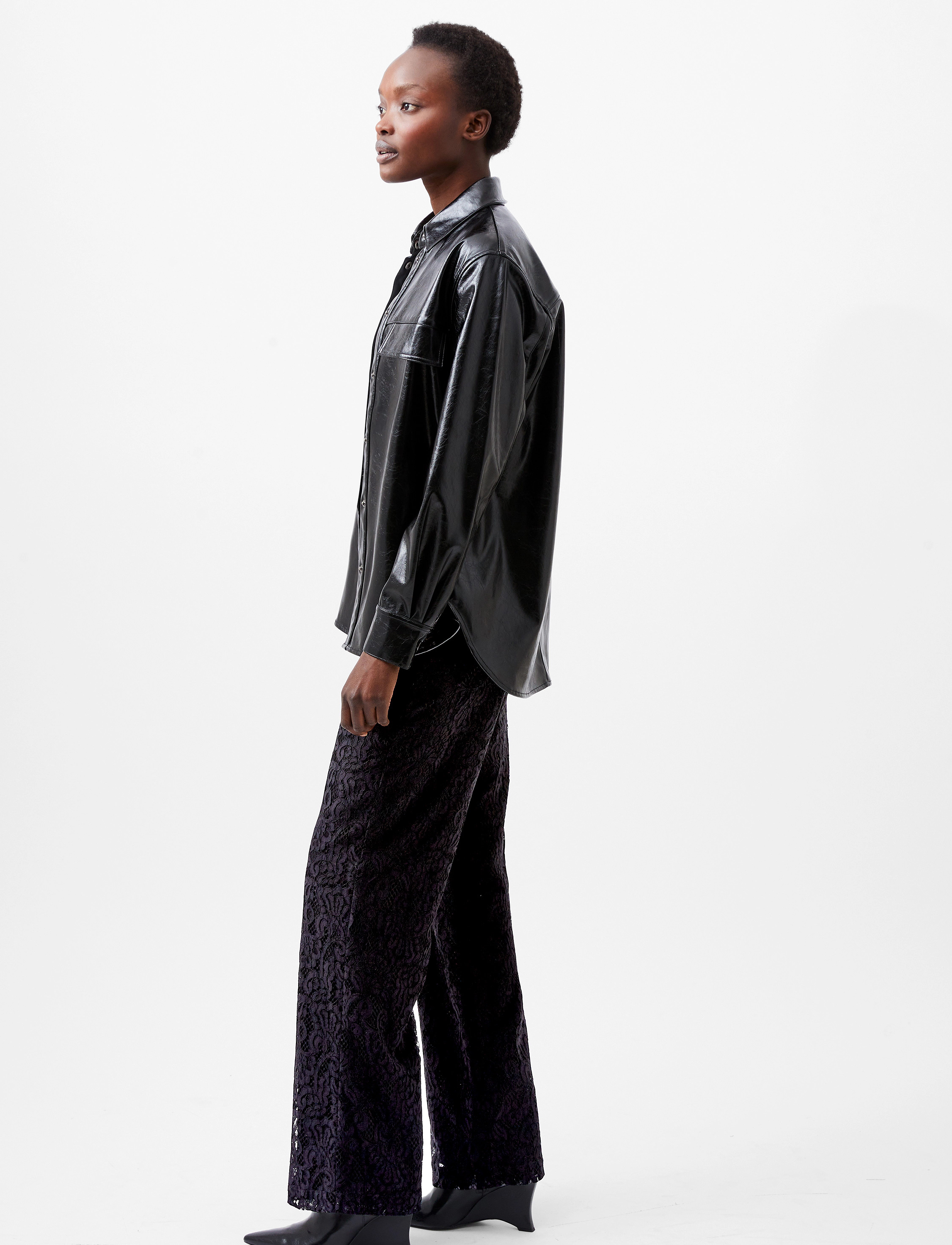 French Connection - EMMETT PU OVERSHIRT - blackout - 3