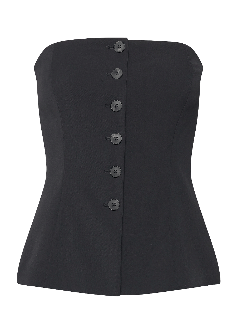 French Connection - HARRIE SUITING STRAPLESS TOP - varrukateta topid - blackout - 1