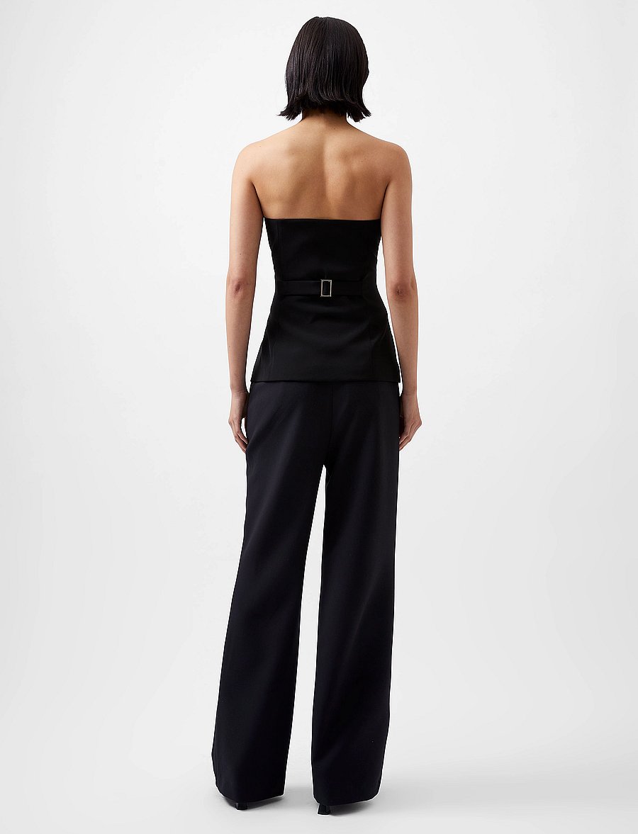 French Connection - HARRIE SUITING STRAPLESS TOP - varrukateta topid - blackout - 4