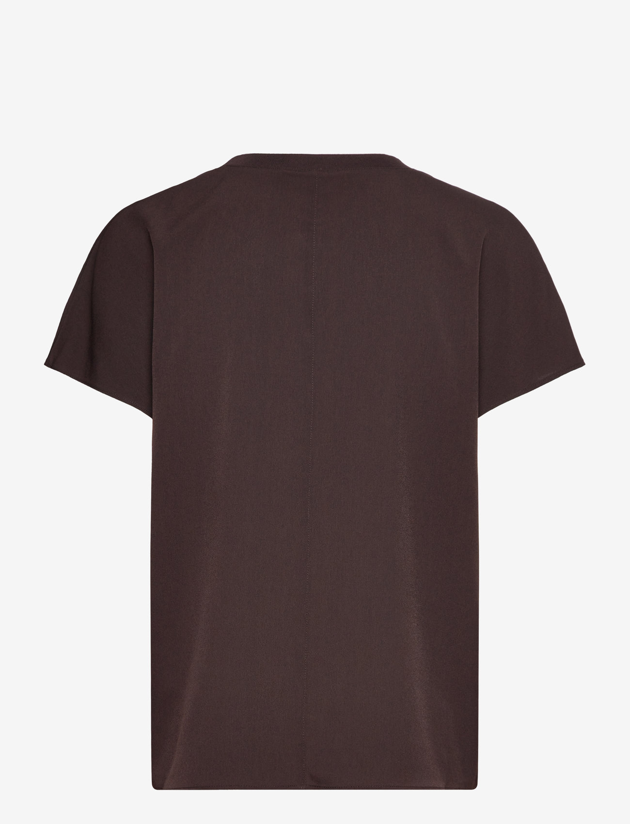 French Connection - CREPE LIGHT CREW NECK TOP - chocolate ganache - 2