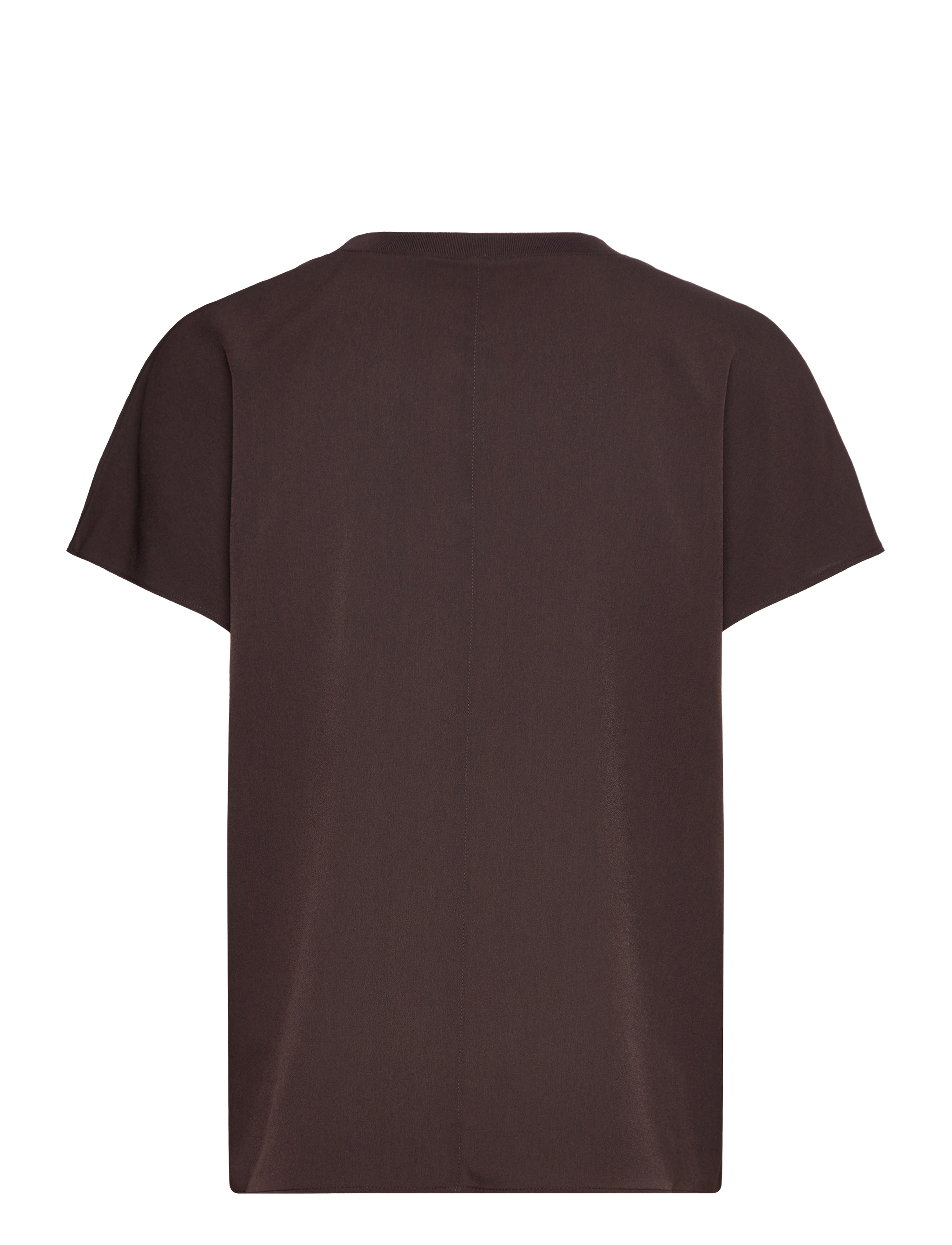 French Connection - CREPE LIGHT CREW NECK TOP - chocolate ganache - 2