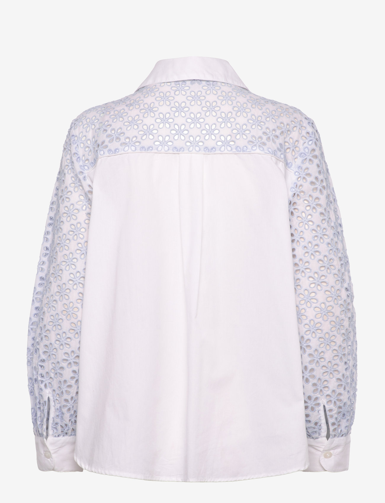French Connection - GALINA COTTON EMBROIDERED SHIR - kortærmede skjorter - sky blue - 2