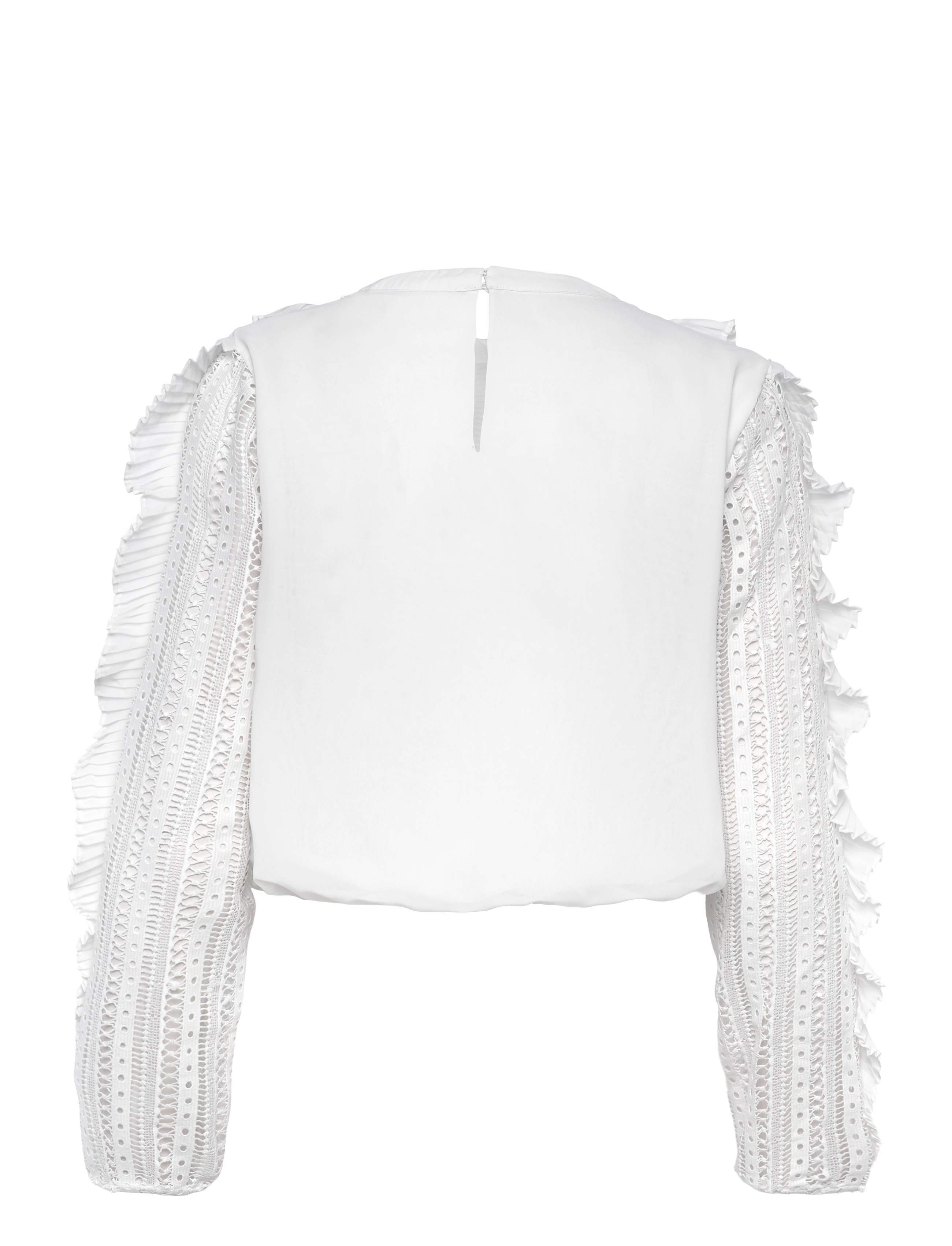 French Connection - ANNIKA LACE FRILL TOP - langärmelige blusen - summer white - 2