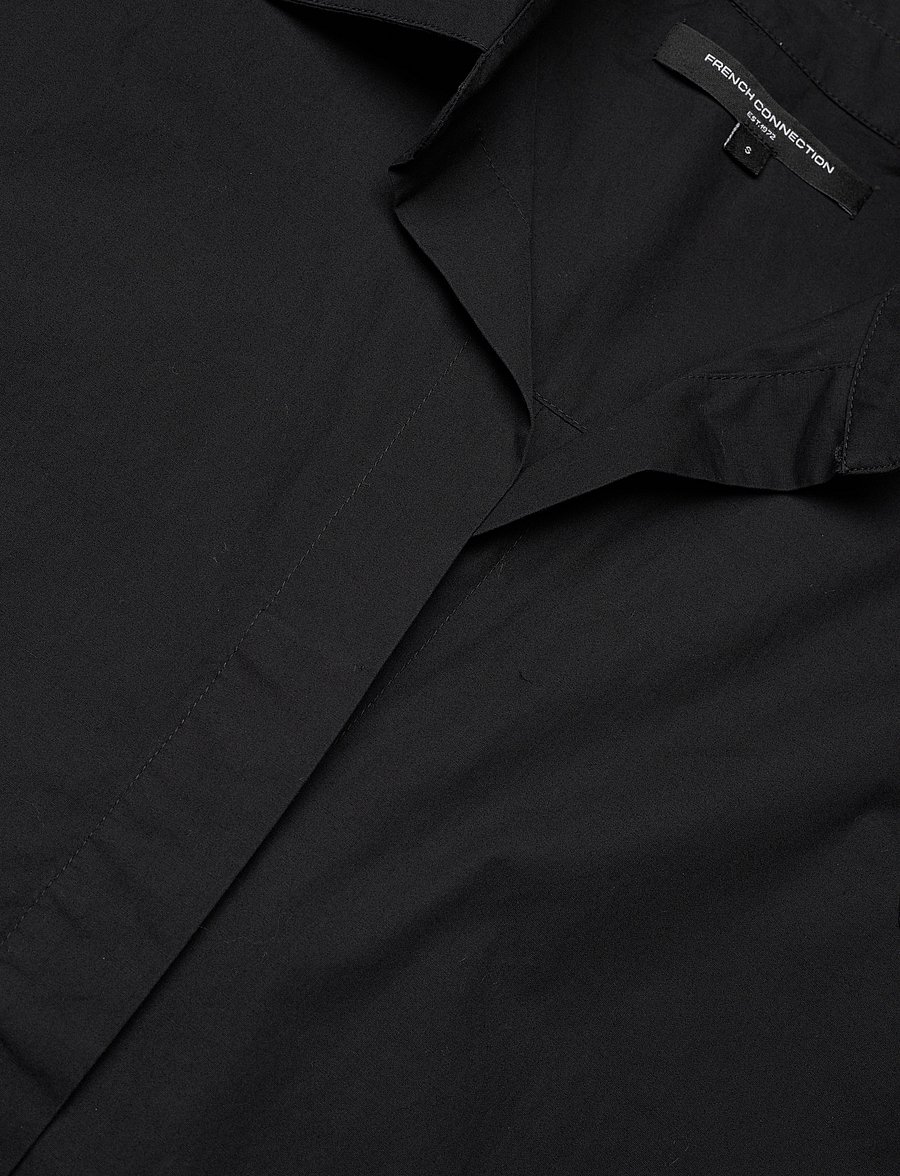 French Connection - CAMBRIA COTTON EMBROIDERED TOP - langerma skyrtur - black/cream - 4