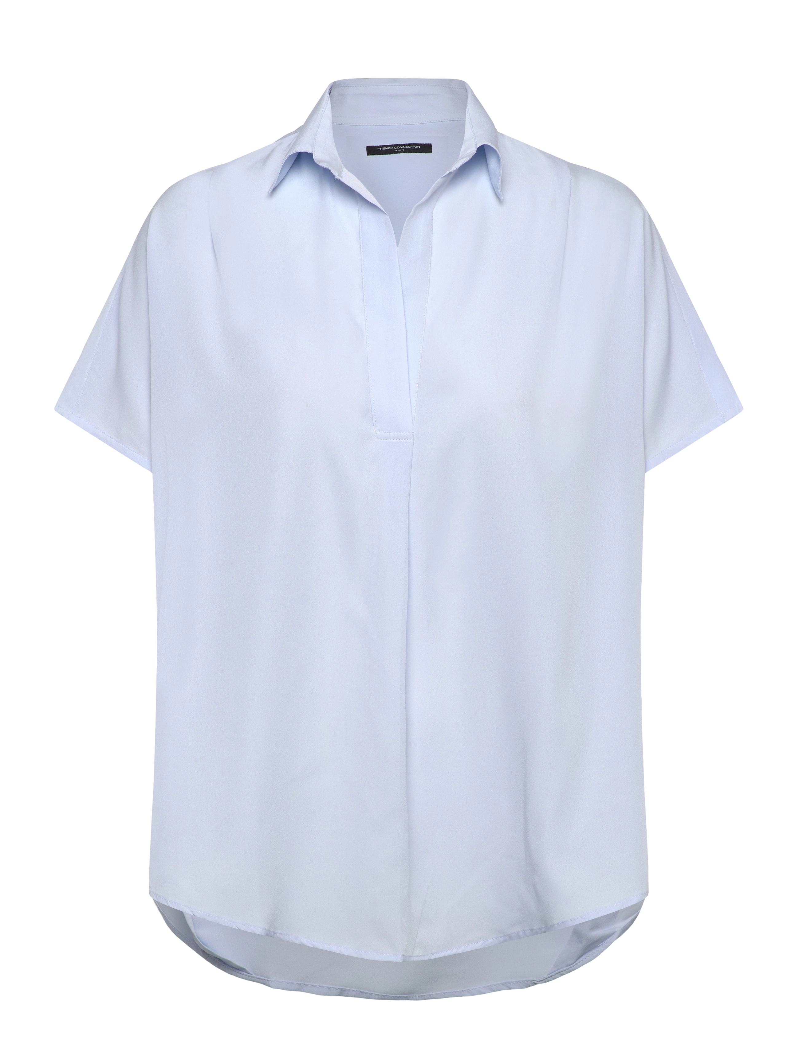French Connection CREPE LIGHT S/LESS POPOVER - Kläder - SKY BLUE / blue
