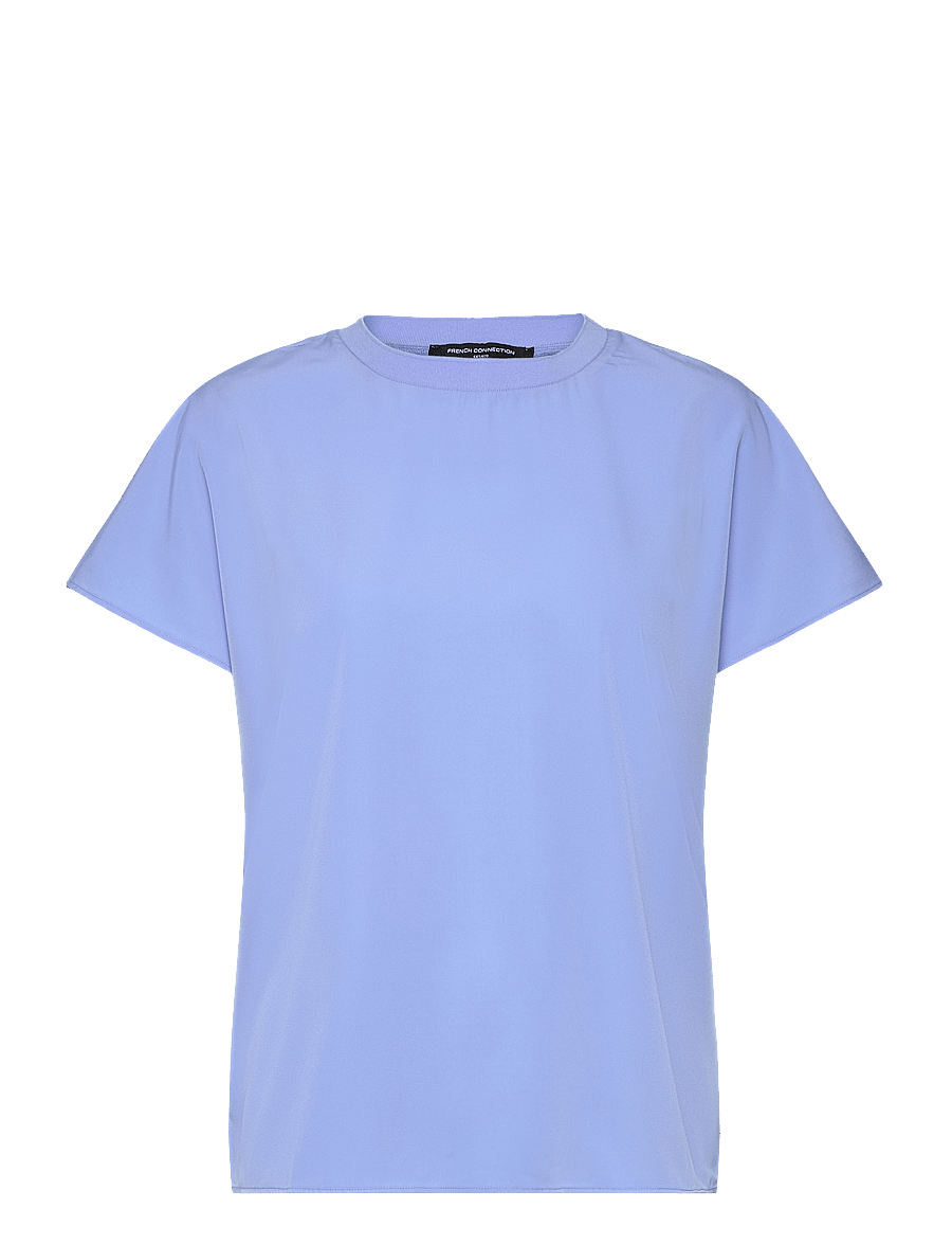 French Connection - CAPRIANA CREPE CREW NK TOP - t-shirts - cornflower blue - 0