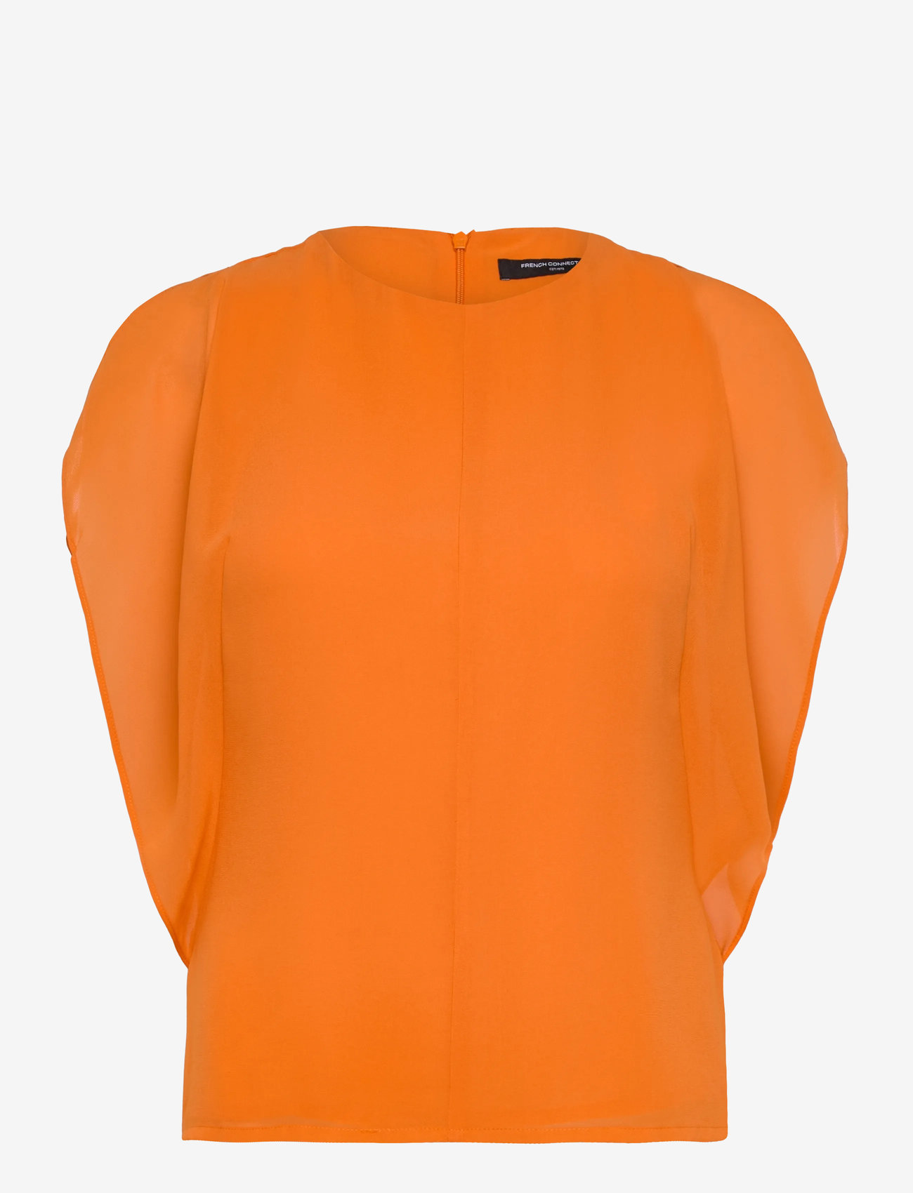 French Connection - EDEN GEORGETTE FLUTTER SLV TOP - Ärmellose tops - papaya orange - 0