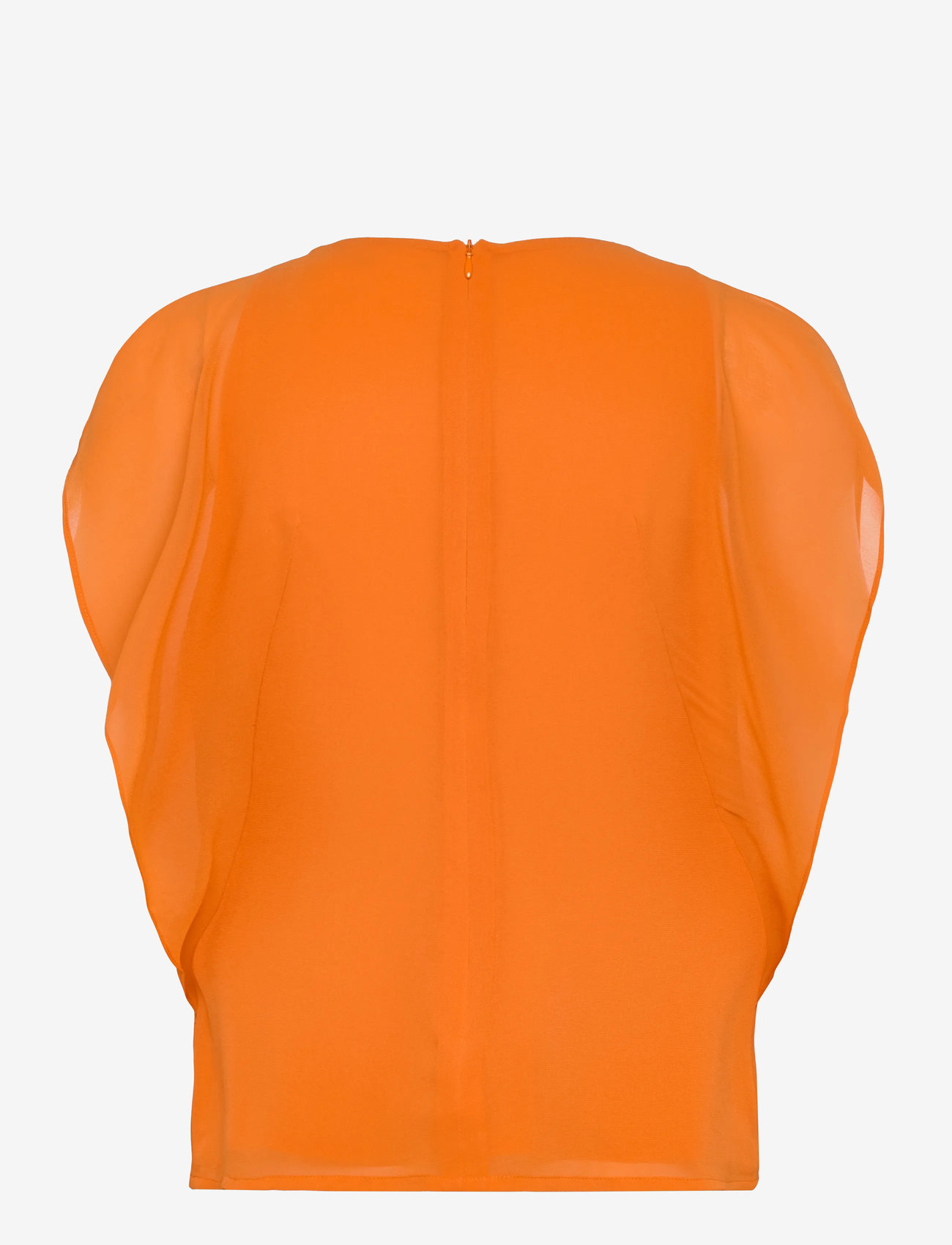 French Connection - EDEN GEORGETTE FLUTTER SLV TOP - Ärmellose tops - papaya orange - 1