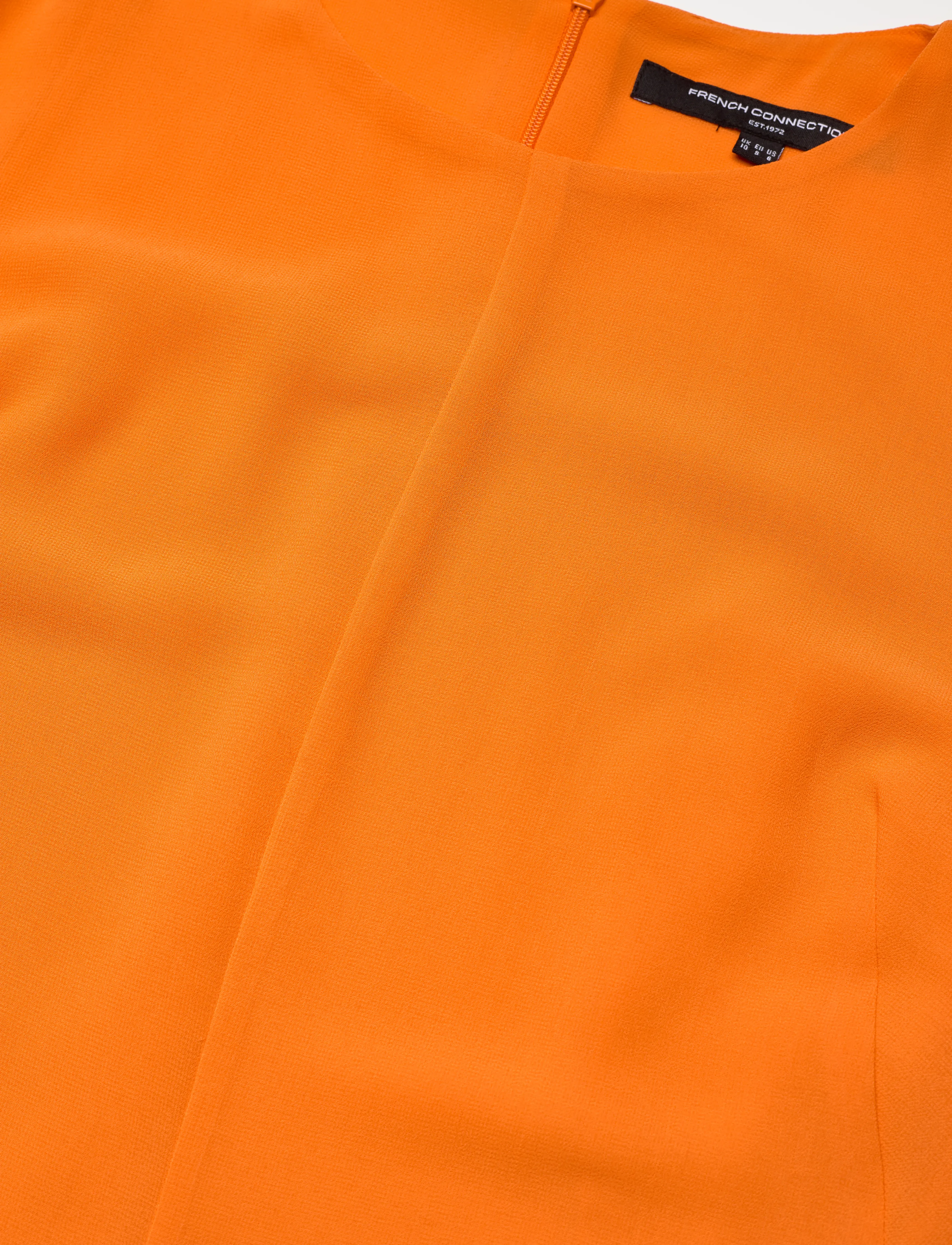 French Connection - EDEN GEORGETTE FLUTTER SLV TOP - hihattomat topit - papaya orange - 4