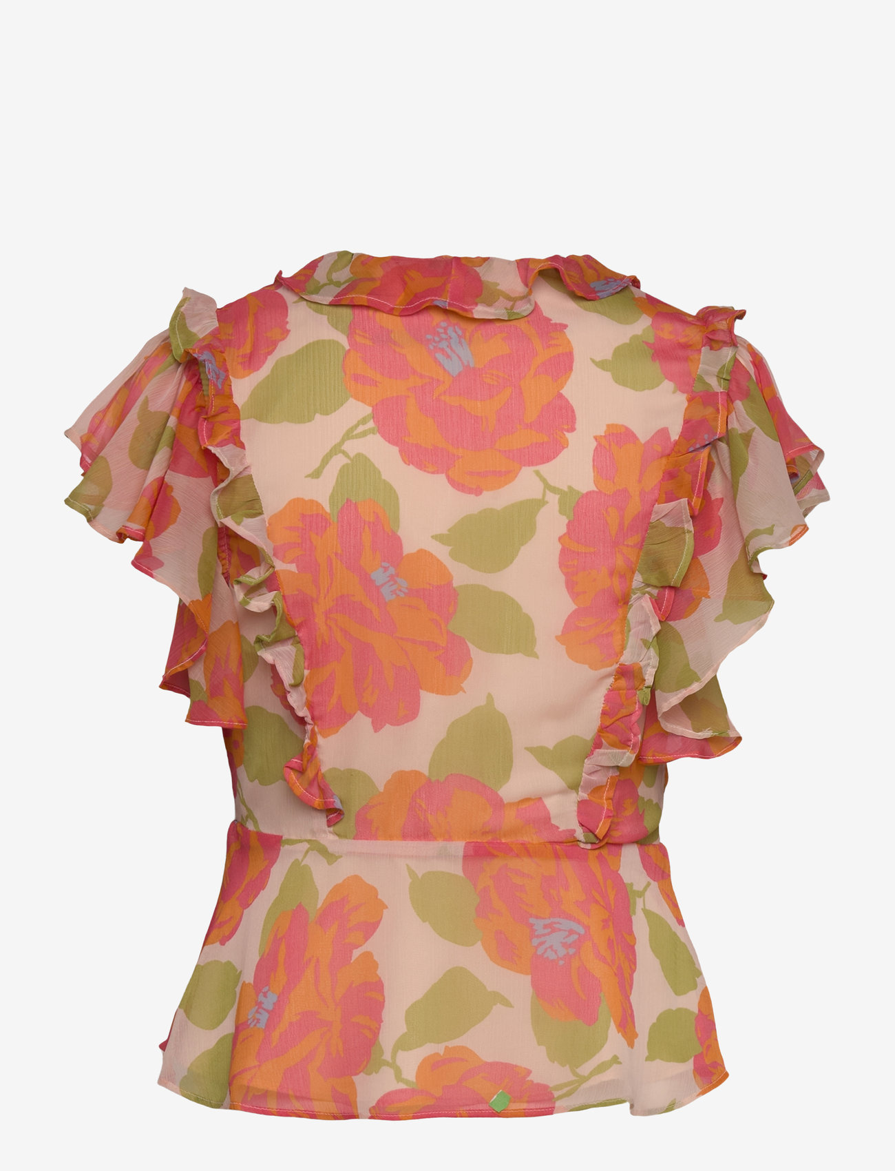 French Connection - LOUISA HALLIE CRINKLE BLOUSE - kortærmede bluser - orange multi - 2