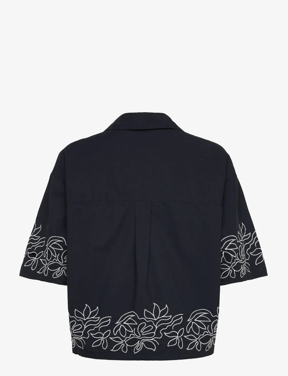 French Connection - ALISSA COTTON POPOVER - kortärmade skjortor - navy/white - 1