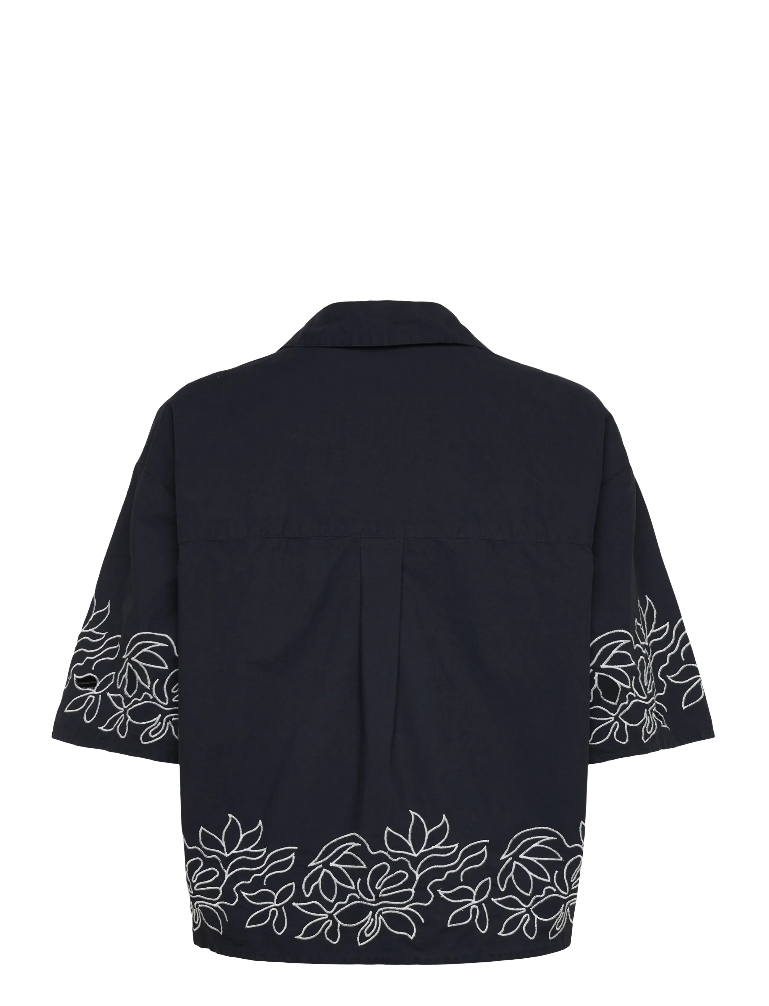 French Connection - ALISSA COTTON POPOVER - koszule z krótkim rękawem - navy/white - 1