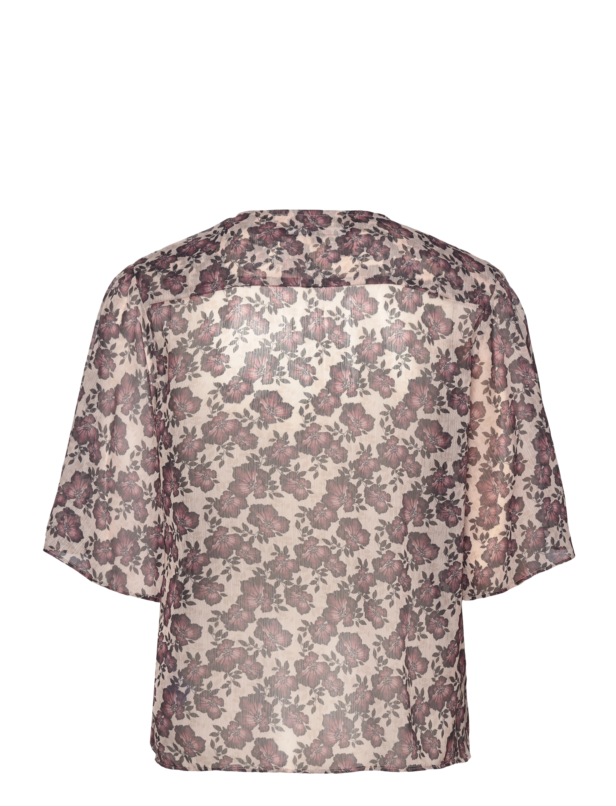 French Connection - ELYSE HALLIE CRINKLE SS TOP - kortærmede bluser - blush pink floral - 1