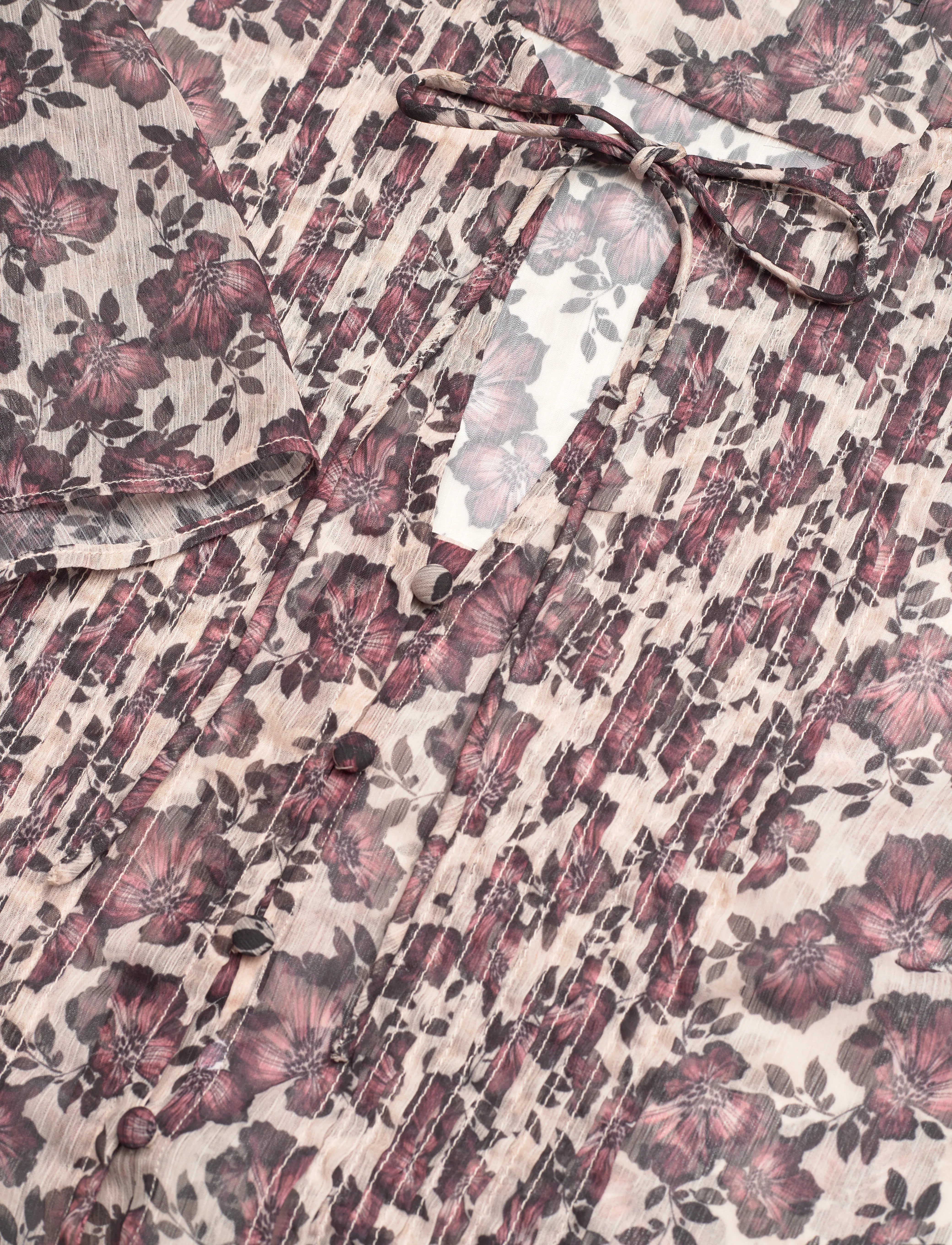 French Connection - ELYSE HALLIE CRINKLE SS TOP - kortærmede bluser - blush pink floral - 2
