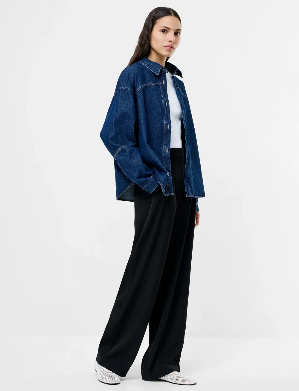 French Connection - ARCHIE DENIM CROP SHIRT - teksasärgid - archie denim - 0