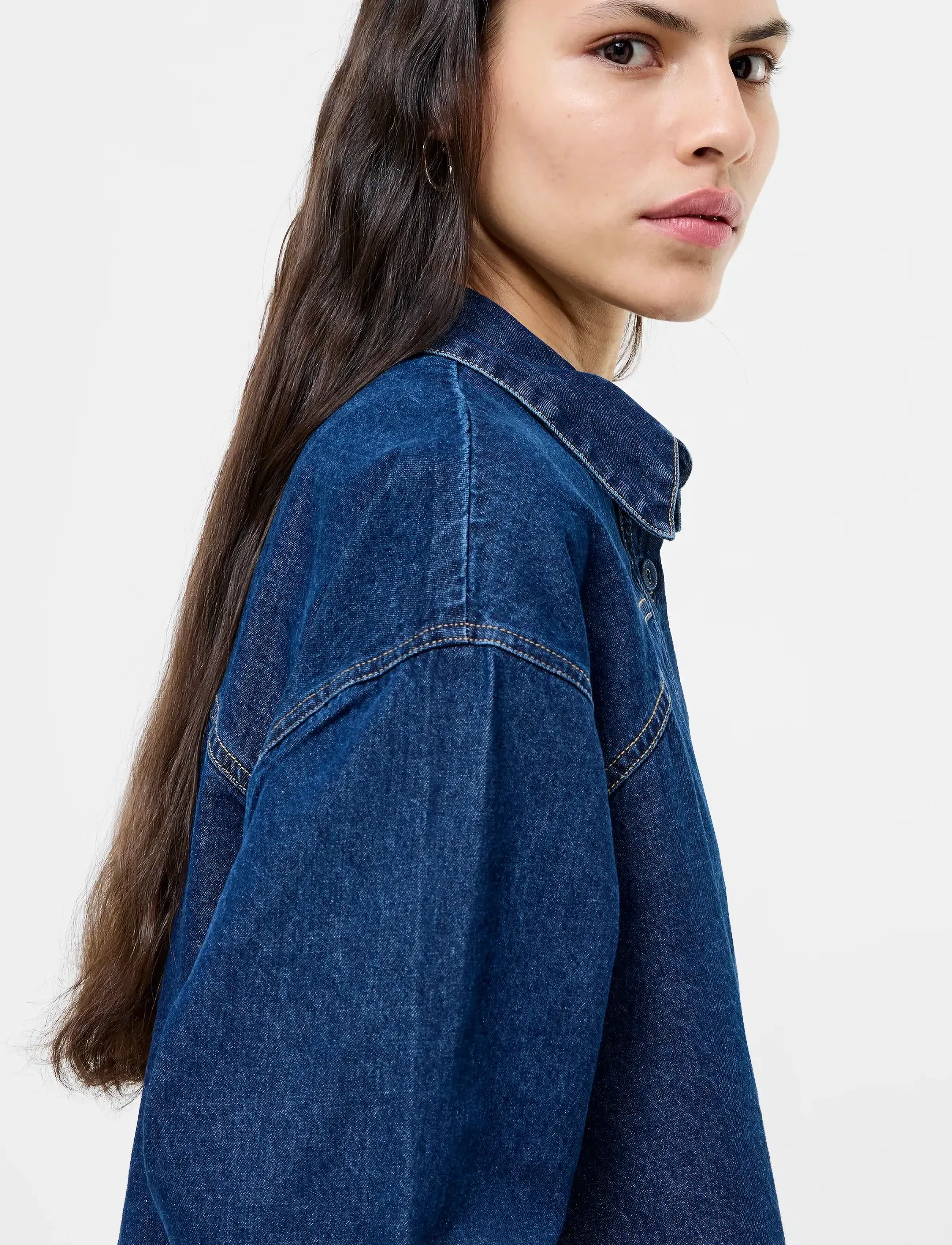 French Connection - ARCHIE DENIM CROP SHIRT - koszule dżinsowe - archie denim - 3