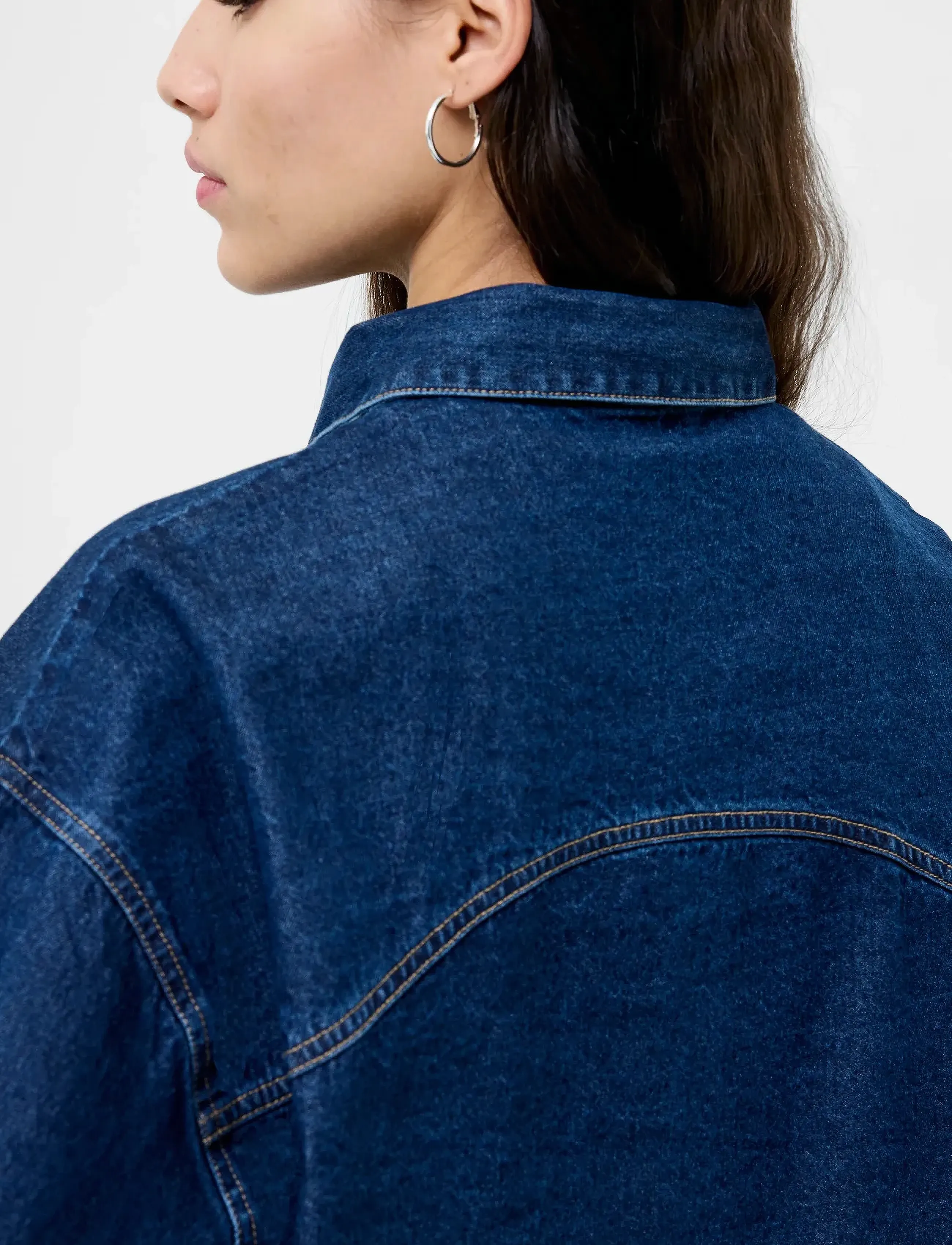 French Connection - ARCHIE DENIM CROP SHIRT - koszule dżinsowe - archie denim - 4