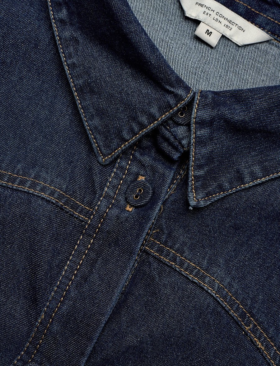 French Connection - ARCHIE DENIM CROP SHIRT - koszule dżinsowe - archie denim - 5