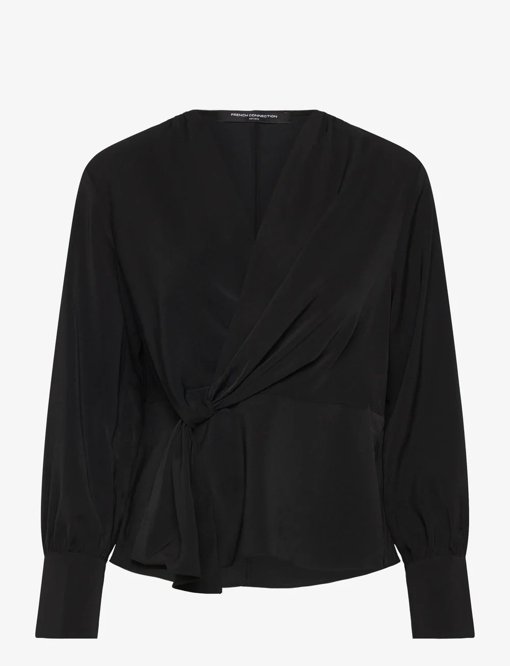 French Connection - LAUREL CREPE PEPLUM TOP - langärmlige blusen - blackout - 1