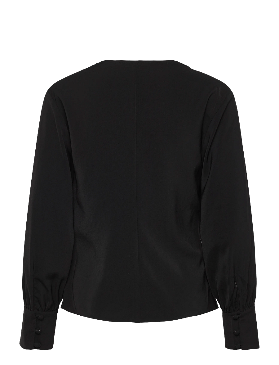 French Connection - LAUREL CREPE PEPLUM TOP - palaidinės ilgomis rankovėmis - blackout - 2