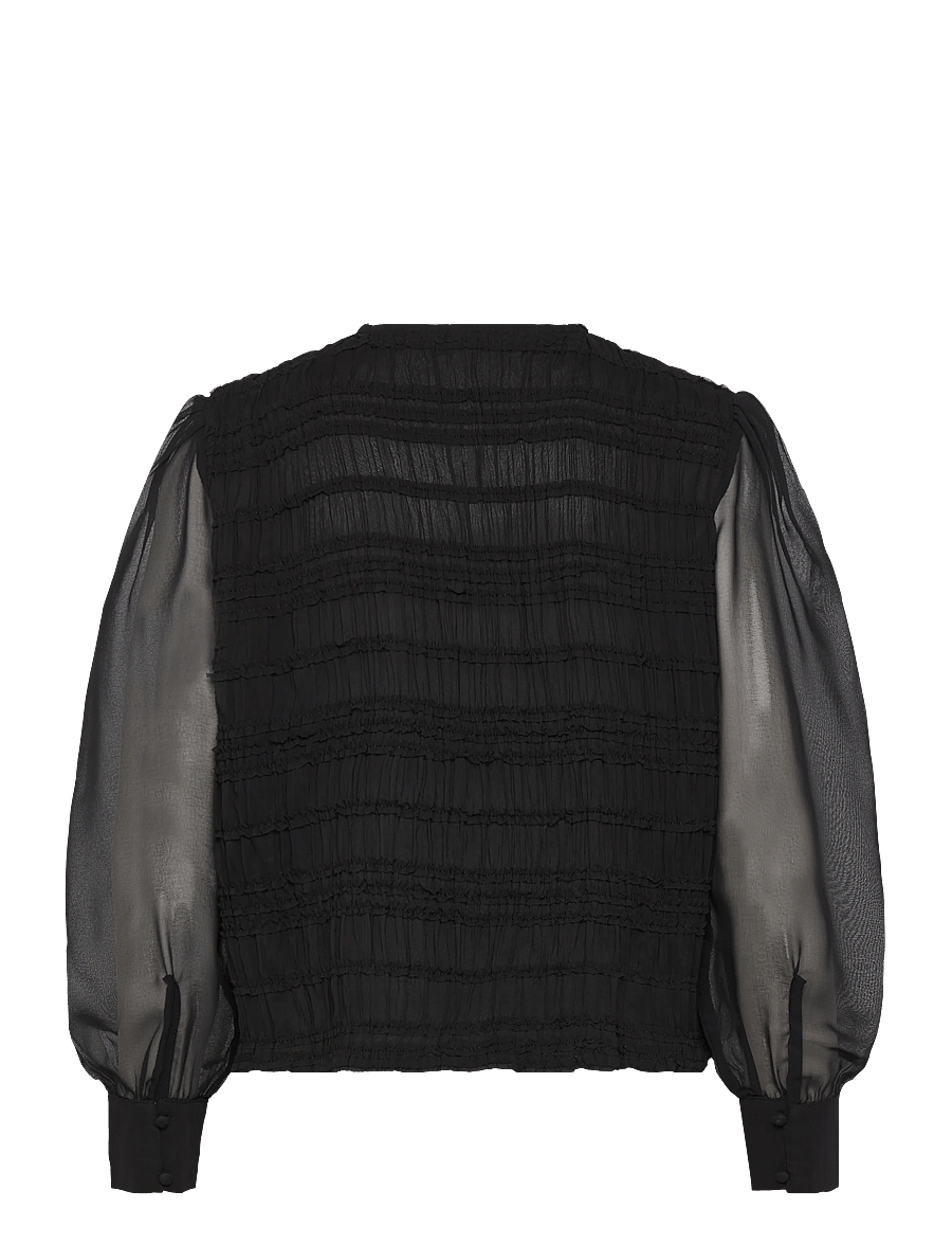 French Connection - CANARY PLEATED SHIRT - langärmelige blusen - black - 2