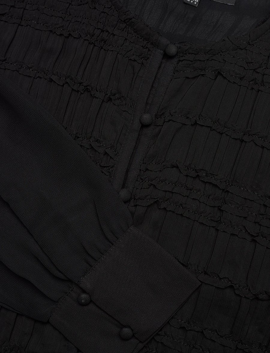French Connection - CANARY PLEATED SHIRT - langärmelige blusen - black - 5