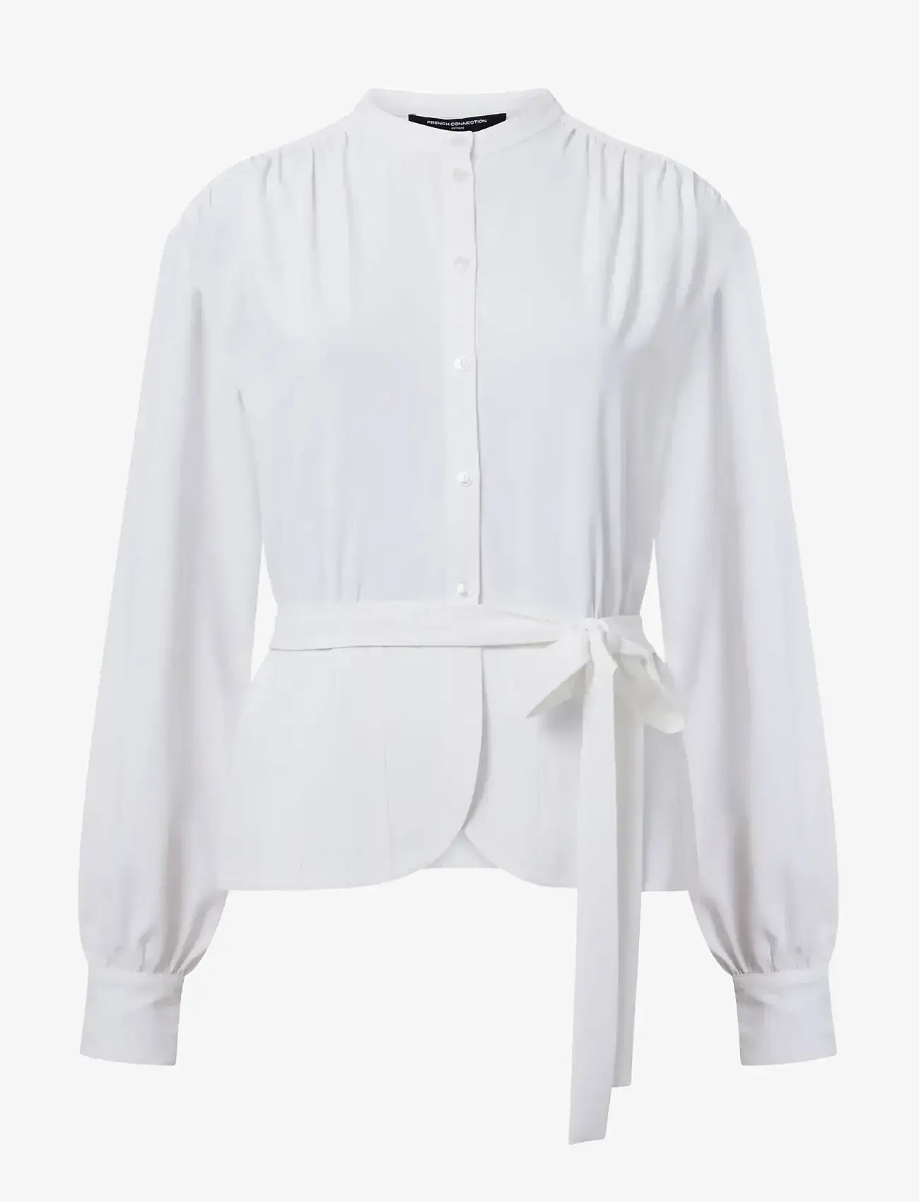 French Connection - AREZZO LS WAIST TIE SHIRT - pitkähihaiset kauluspaidat - winter white - 1