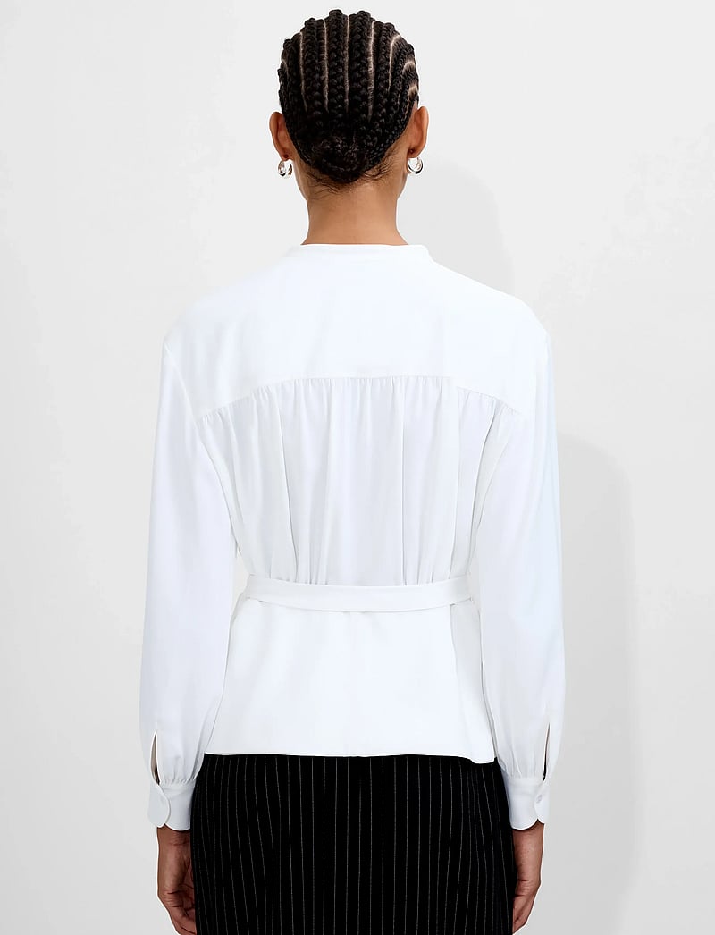 French Connection - AREZZO LS WAIST TIE SHIRT - pitkähihaiset kauluspaidat - winter white - 3
