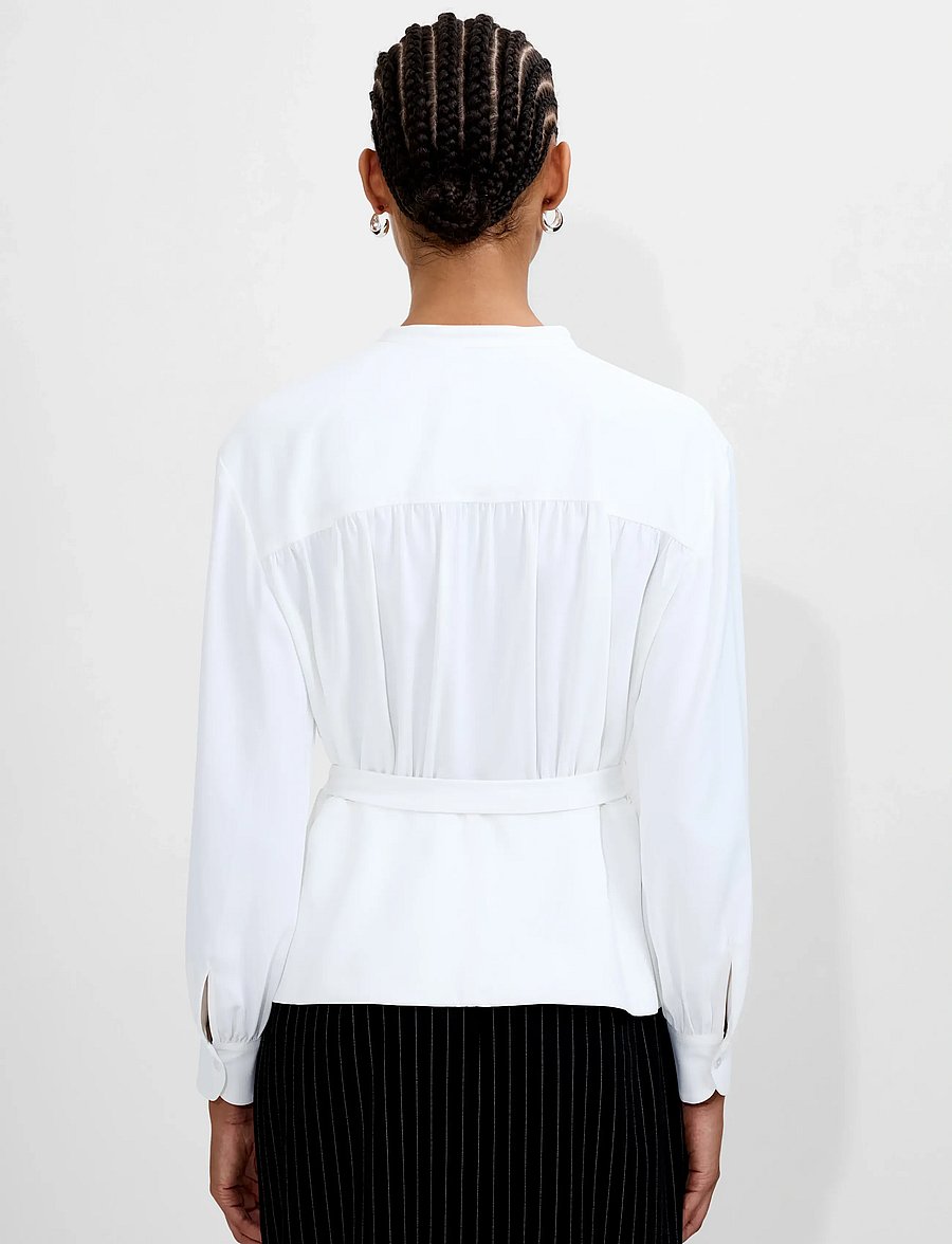 French Connection - AREZZO LS WAIST TIE SHIRT - langärmlige hemden - winter white - 3