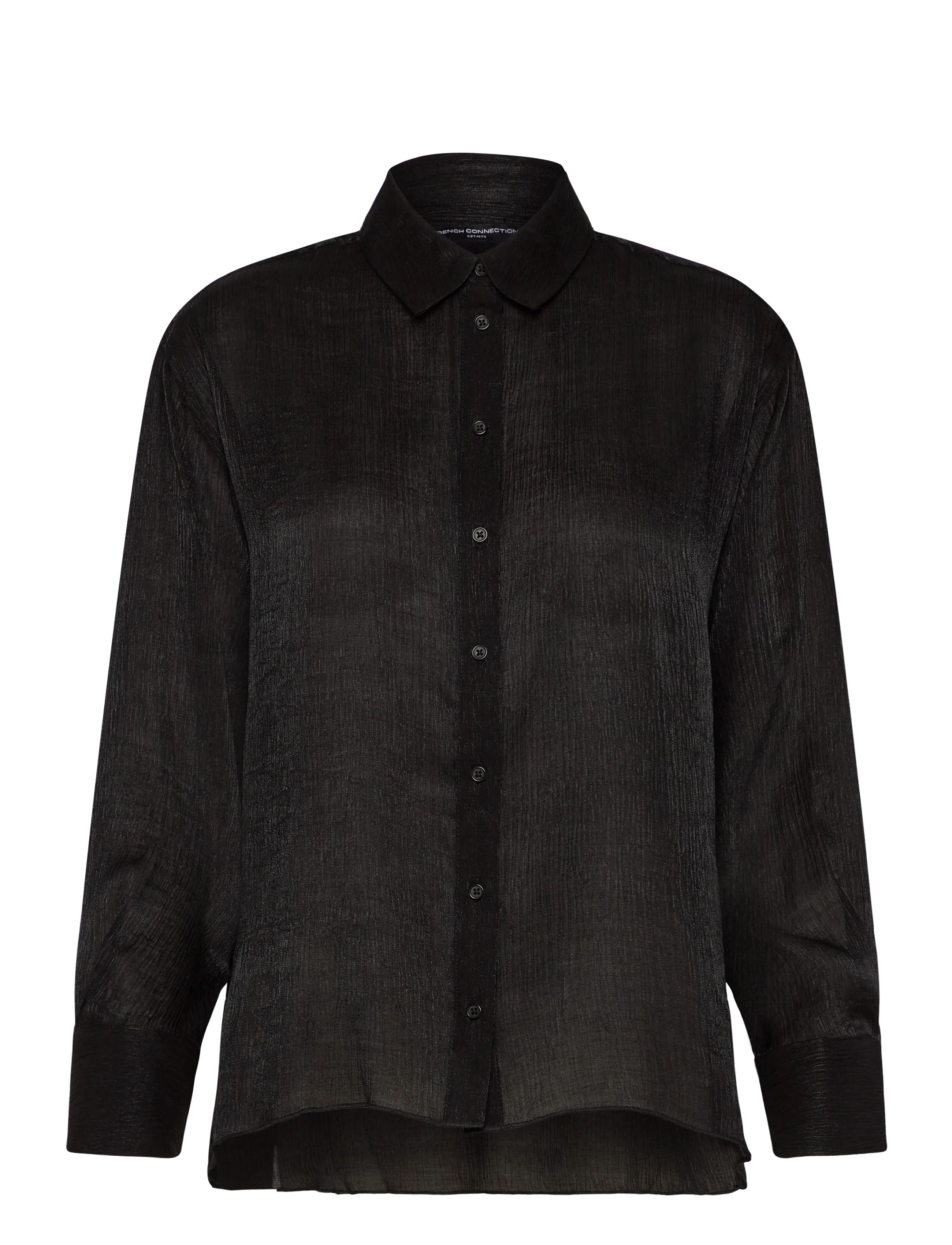 FRENCH CONNECTION Terry Crinkle Oberteil Schwarz - S - Damen