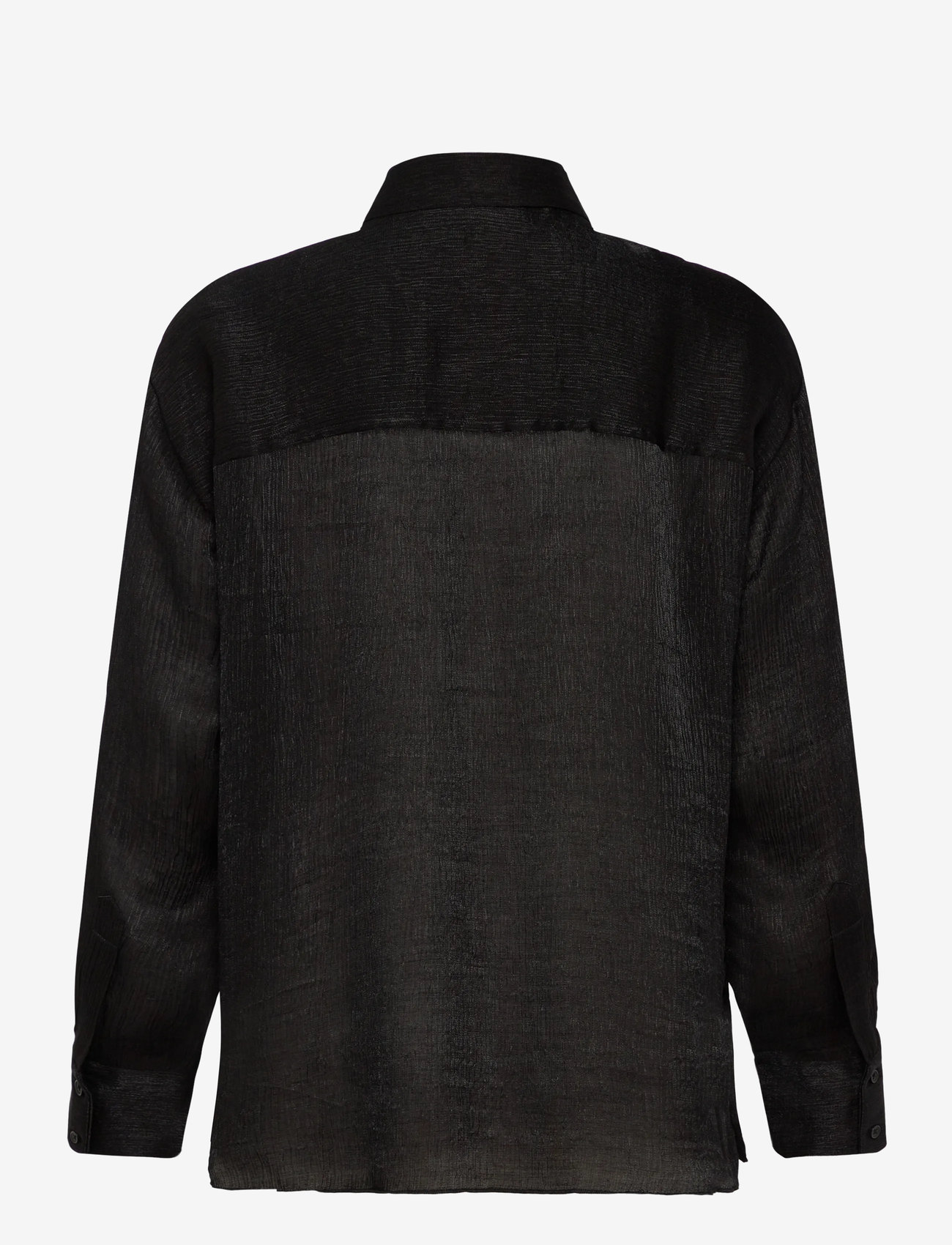 French Connection - TERRY CRINKLE TOP - långärmade skjortor - black - 2