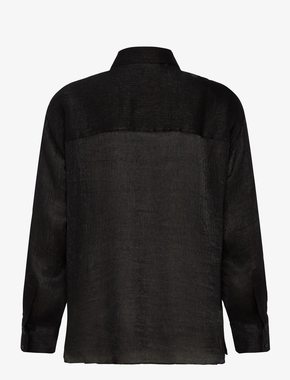 French Connection - TERRY CRINKLE TOP - langärmlige hemden - black - 2