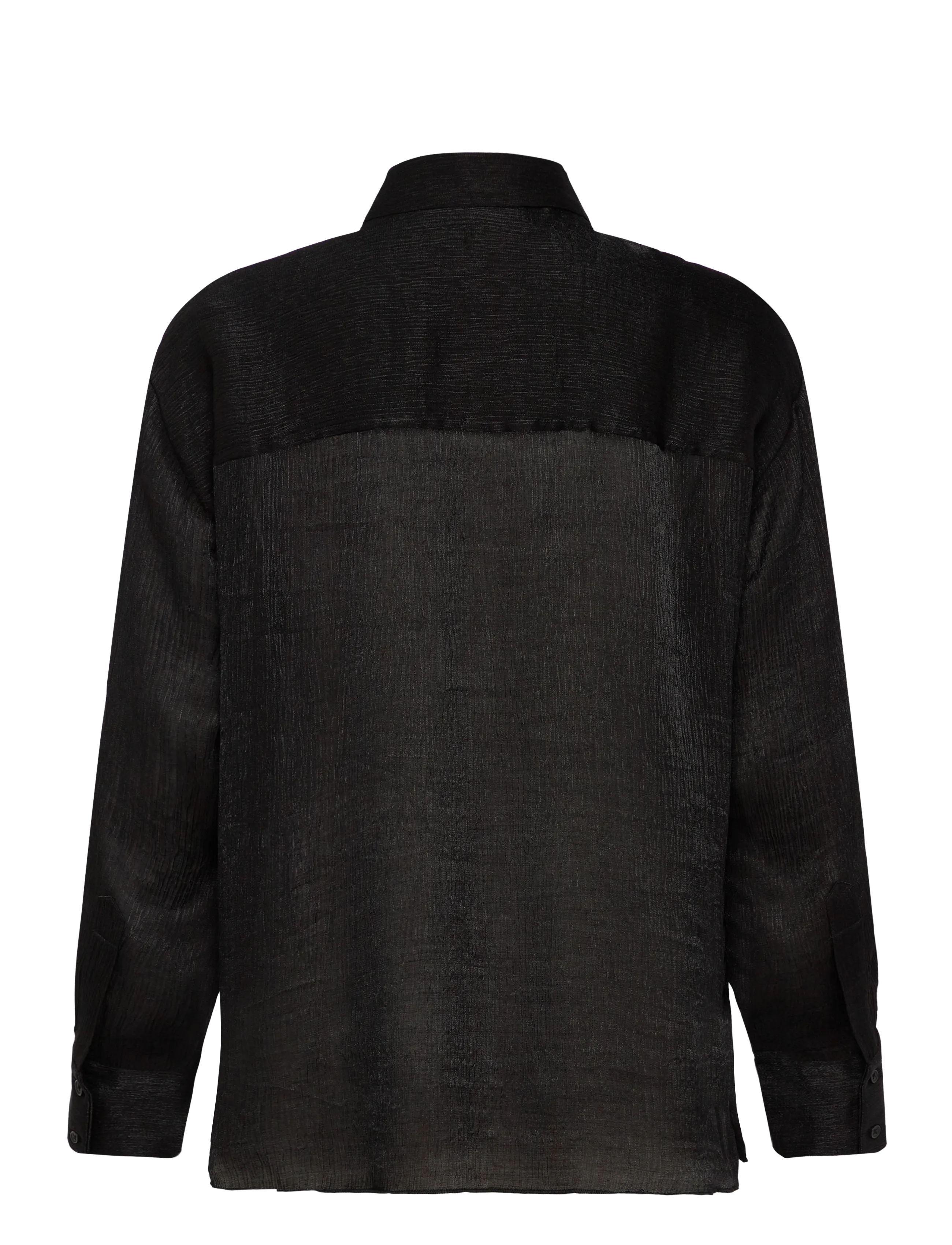 French Connection - TERRY CRINKLE TOP - langärmlige hemden - black - 2