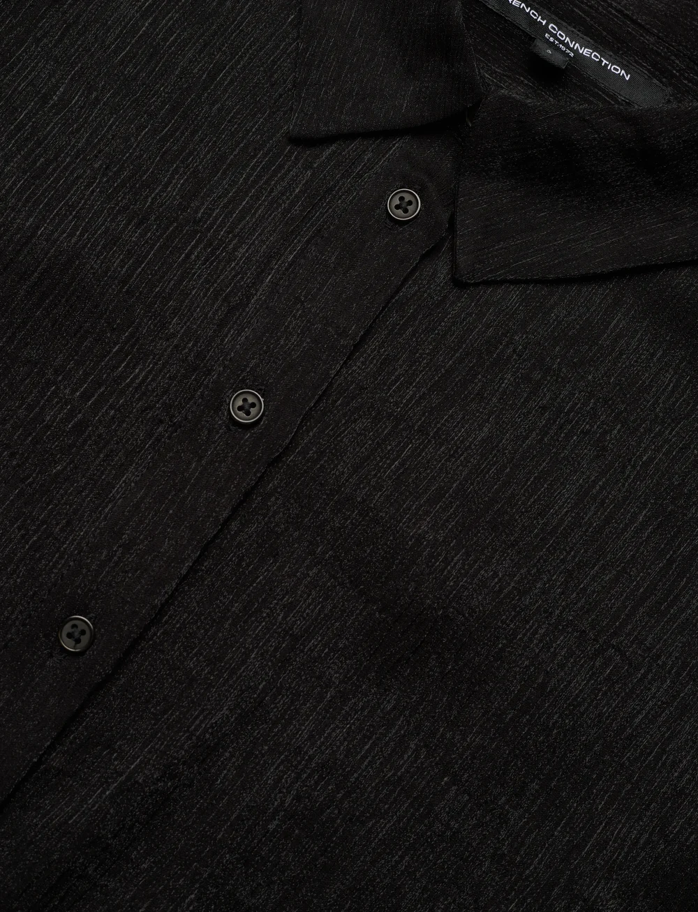 French Connection - TERRY CRINKLE TOP - langärmlige hemden - black - 5