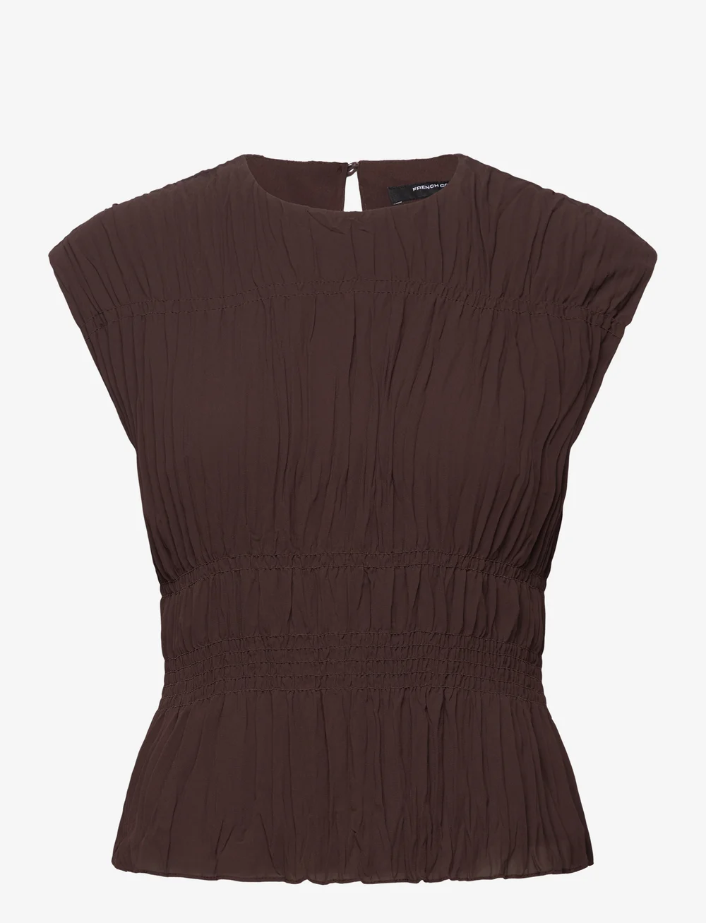 French Connection - SAYLOR GTT SLVLSS TOP - Ärmellose tops - bitter chocolate - 1