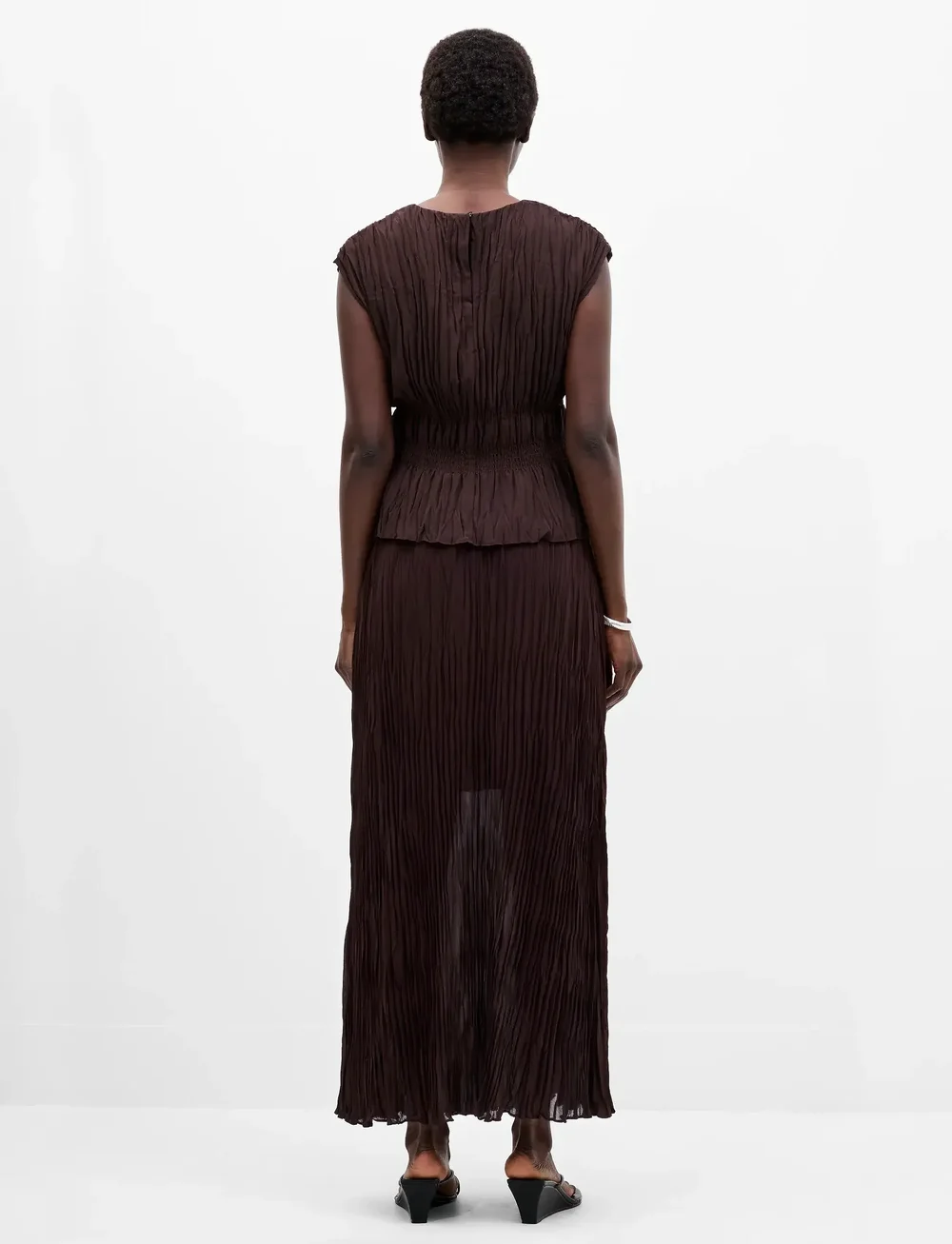 French Connection - SAYLOR GTT SLVLSS TOP - Ärmellose tops - bitter chocolate - 5