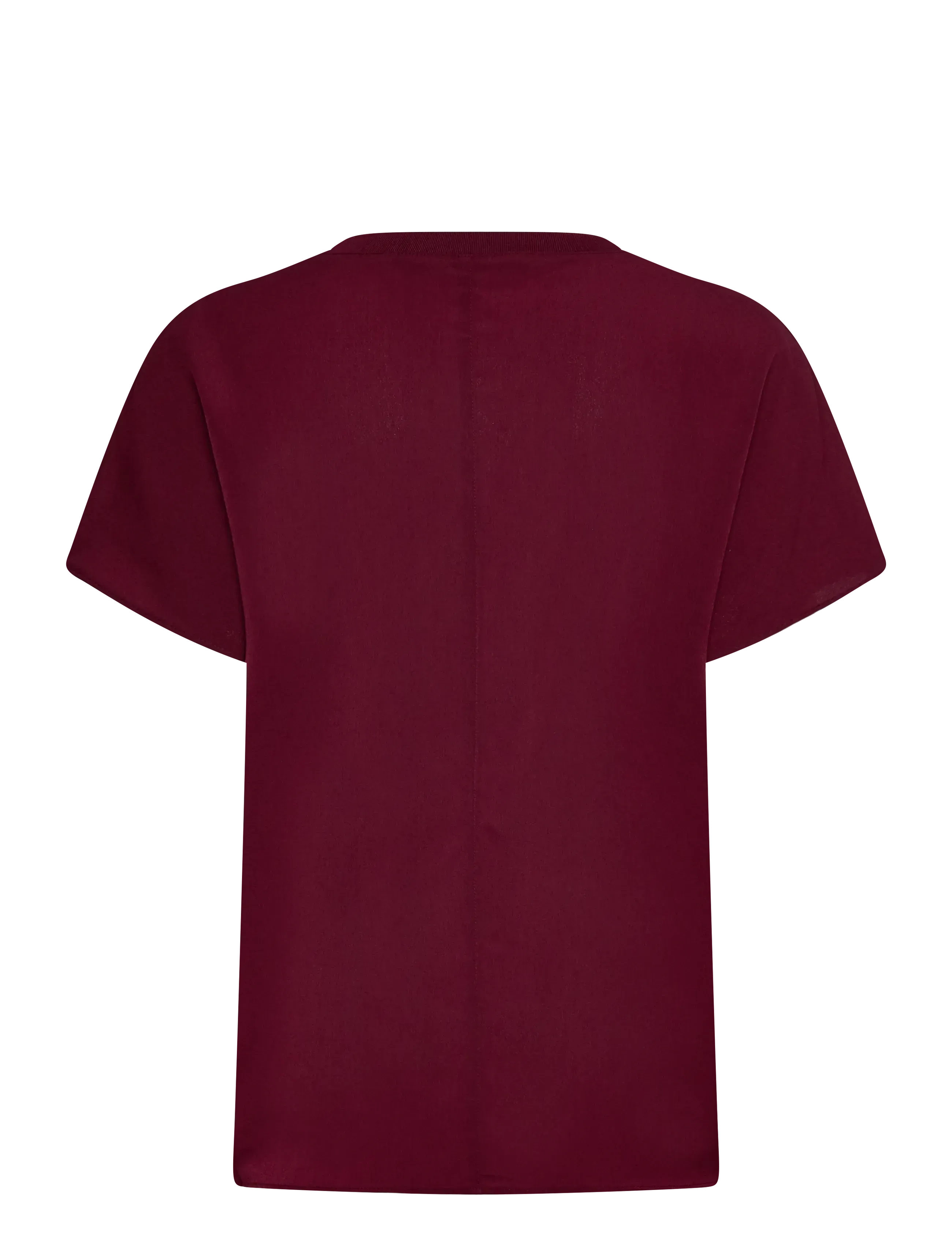 French Connection - CREPE LIGHT CREW NECK TOP - bordeaux red - 1