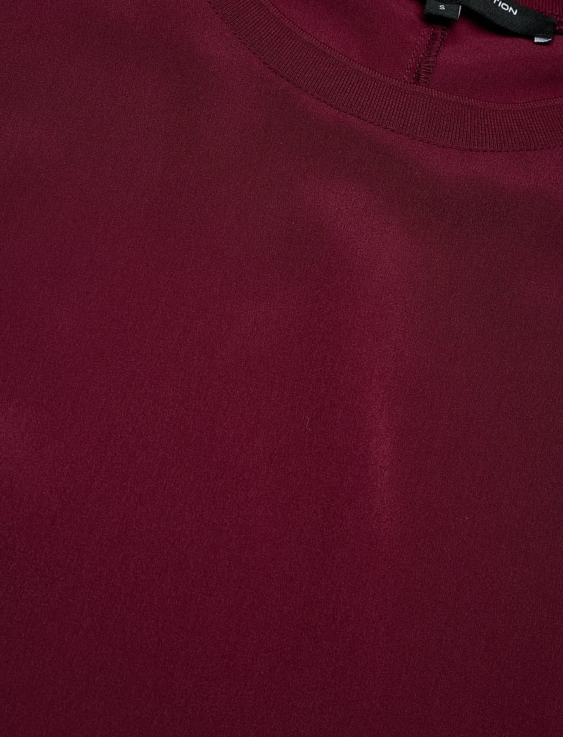 French Connection - CREPE LIGHT CREW NECK TOP - t-shirts - bordeaux red - 2