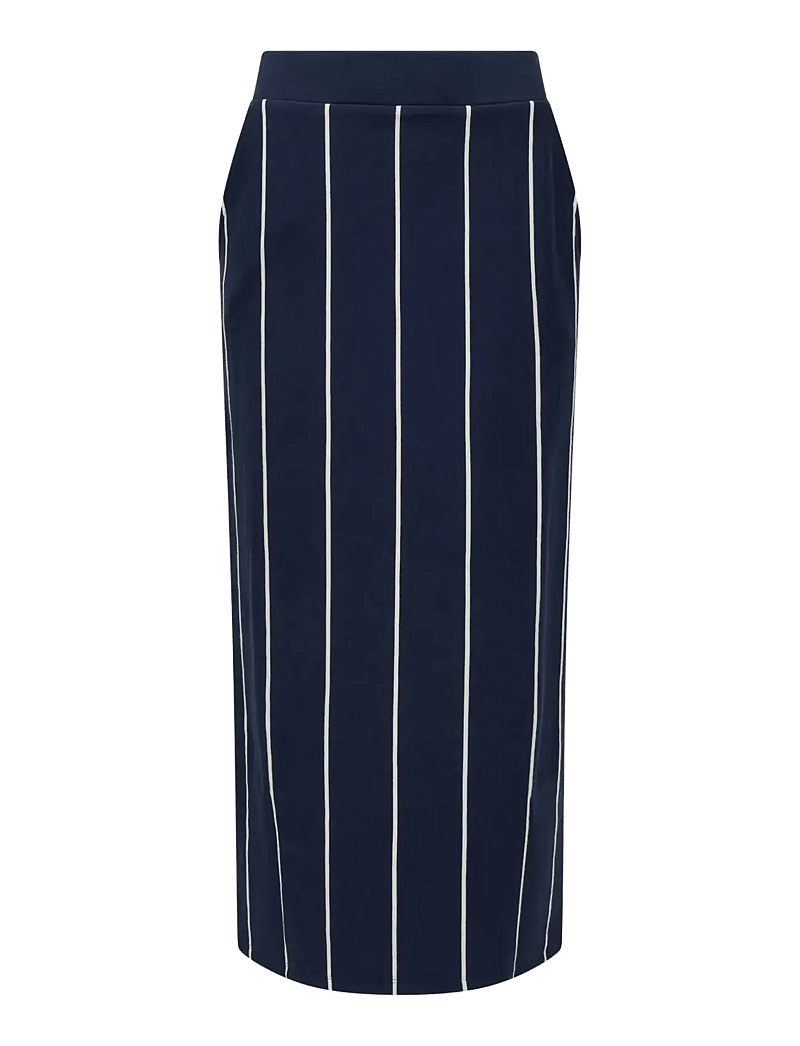 French Connection - SUNDAY SWEAT STRIPED MIDI SKIR - midi kjolar - navy/porcelain strip - 1