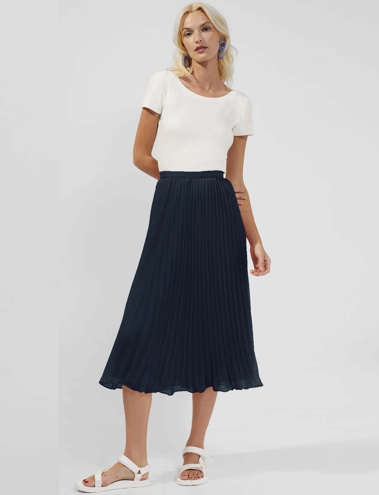 French Connection - PLEATED SOLID SKIRT - plooirokjes - utility blue - 0