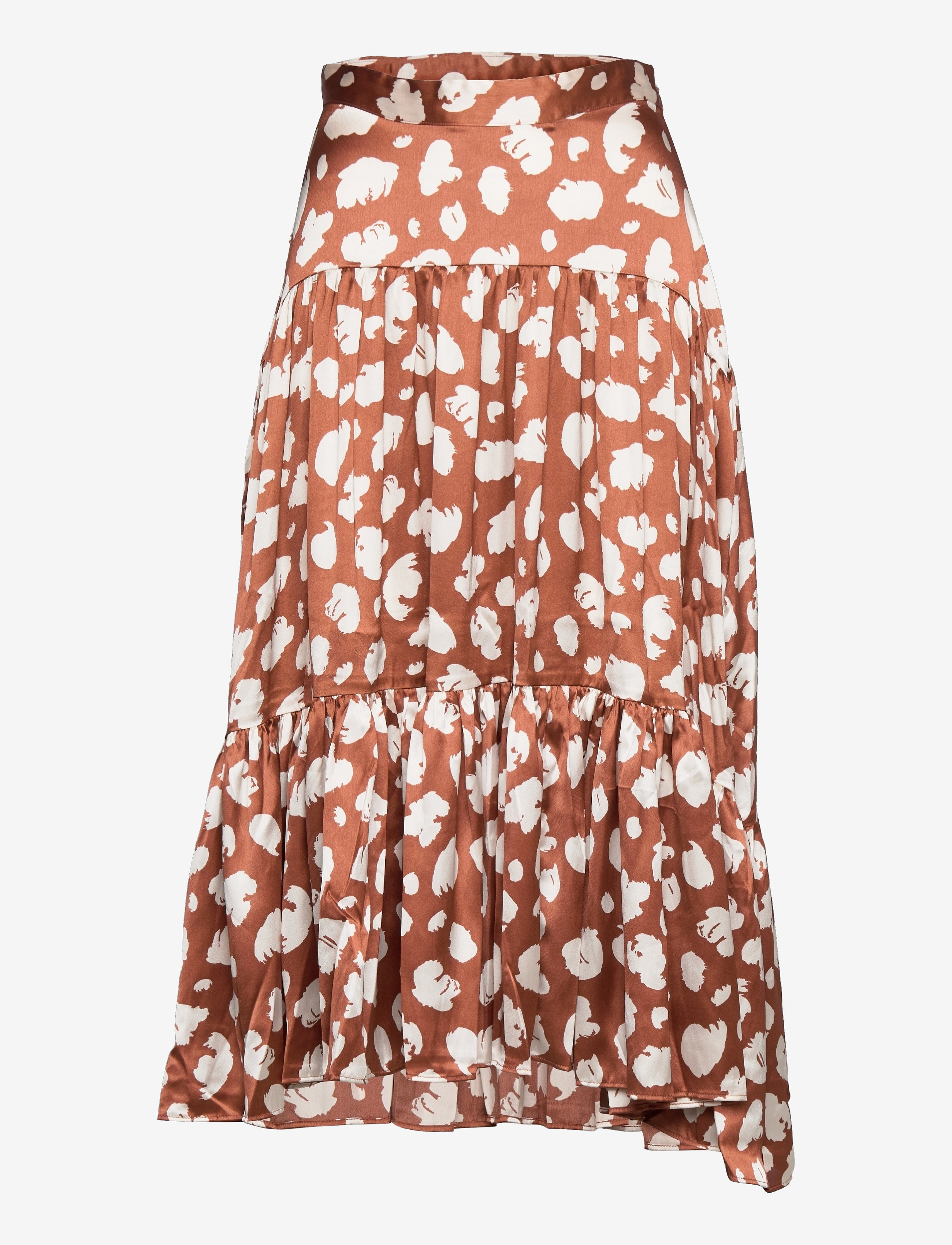 French Connection - PF AIMEE INU TIERED SKIRT - brown patina/clcream - 0