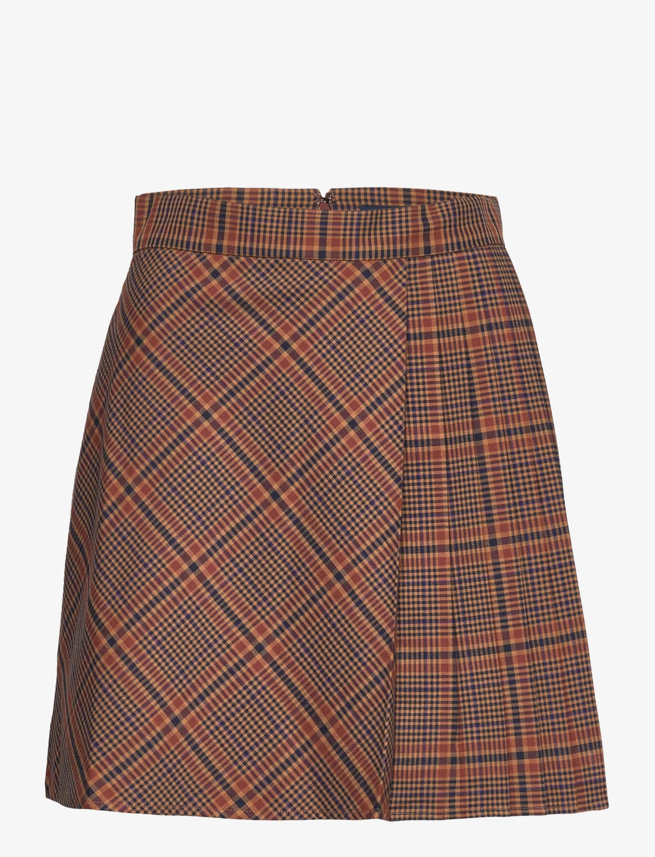 French Connection - BETTINA CHECK SUITING SKIRT - camel mix - 0