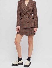 French Connection - BETTINA CHECK SUITING SKIRT - camel mix - 2