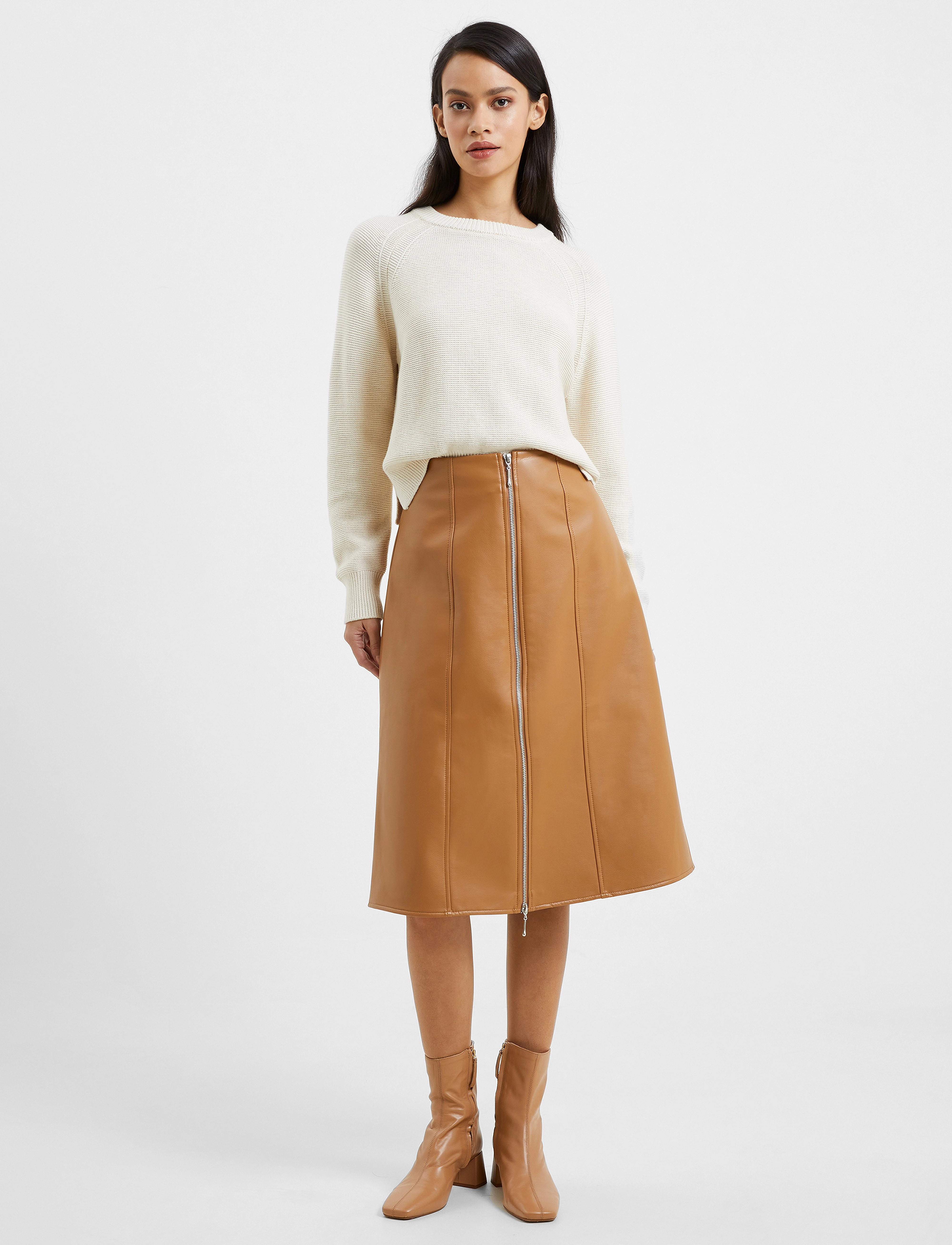 French Connection - CLAUDIA PU SKIRT - tobacco brown - 2