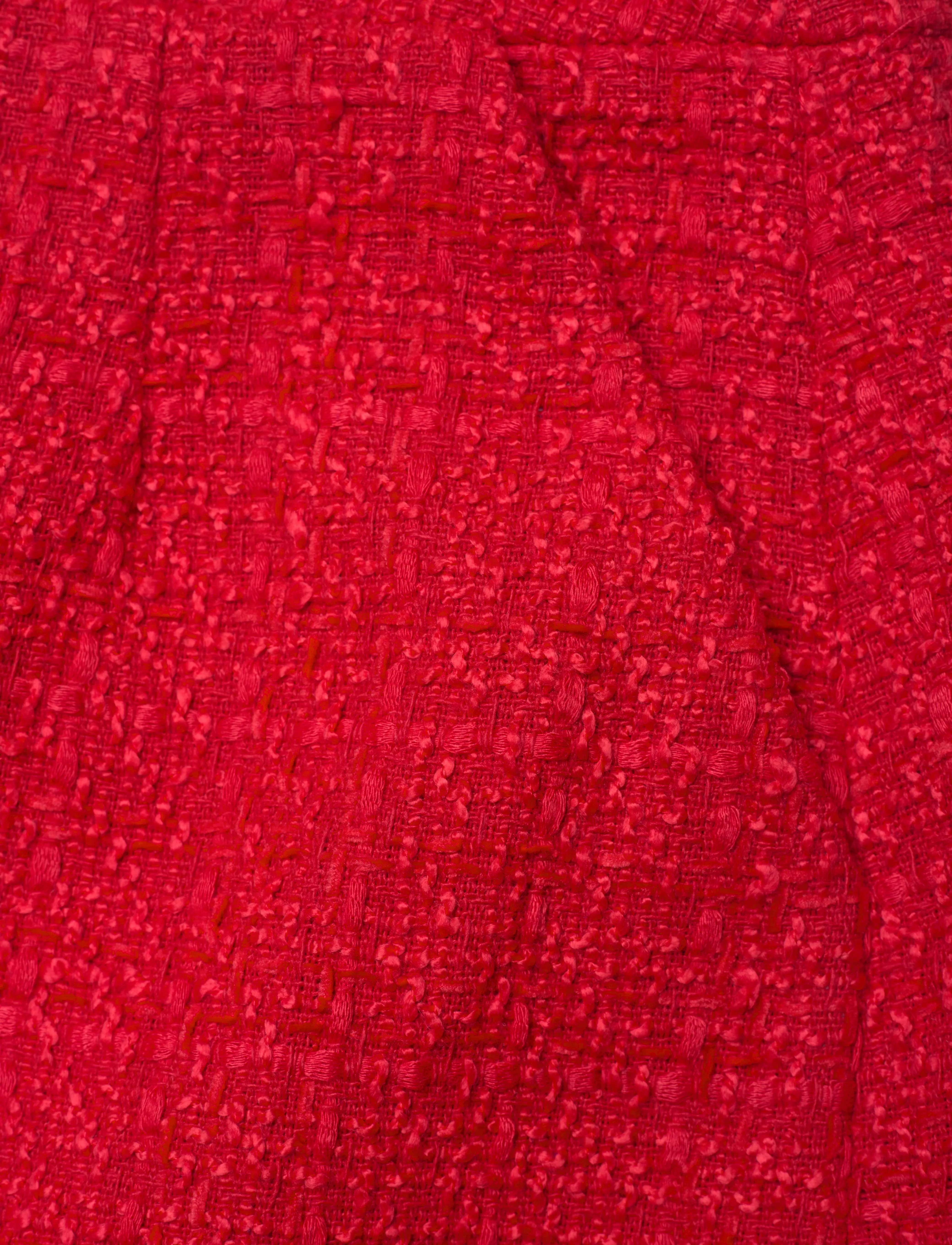 French Connection - AZZURRA TWEED MINI SKIRT - royal scarlet - 3