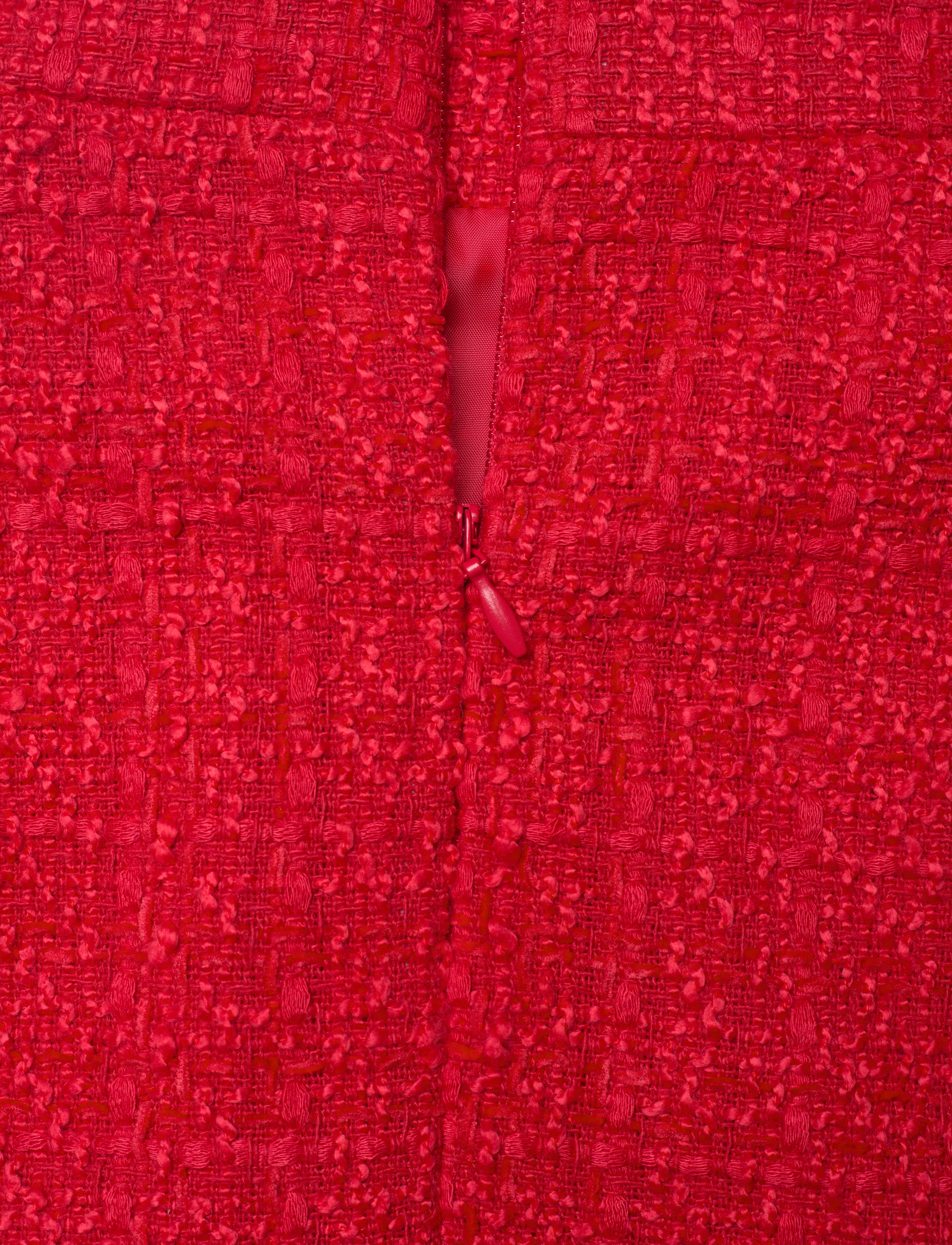 French Connection - AZZURRA TWEED MINI SKIRT - royal scarlet - 4